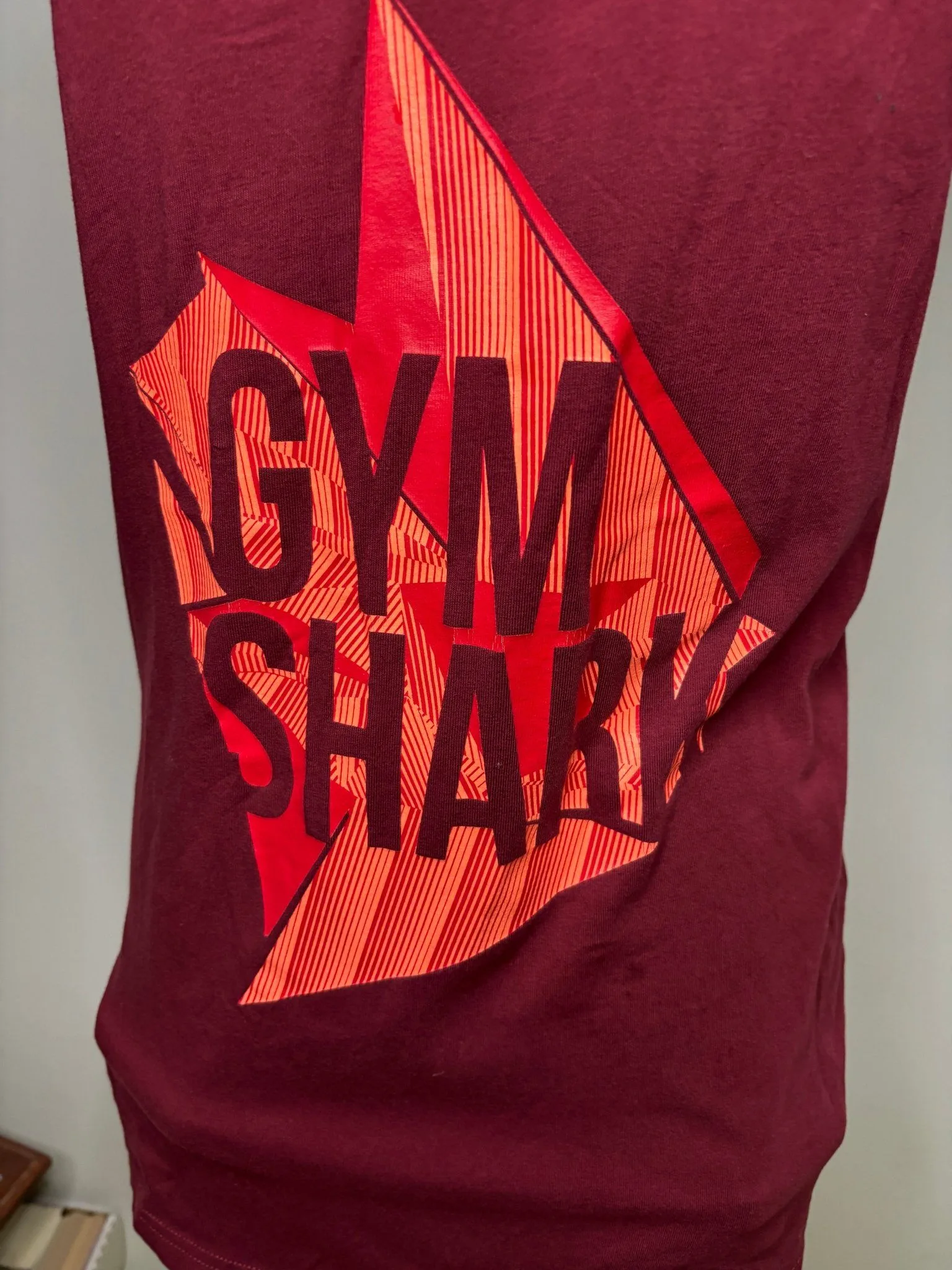 Maroon Gymshark Tank Top Muscle Shirt Adult Small image indicator(2)