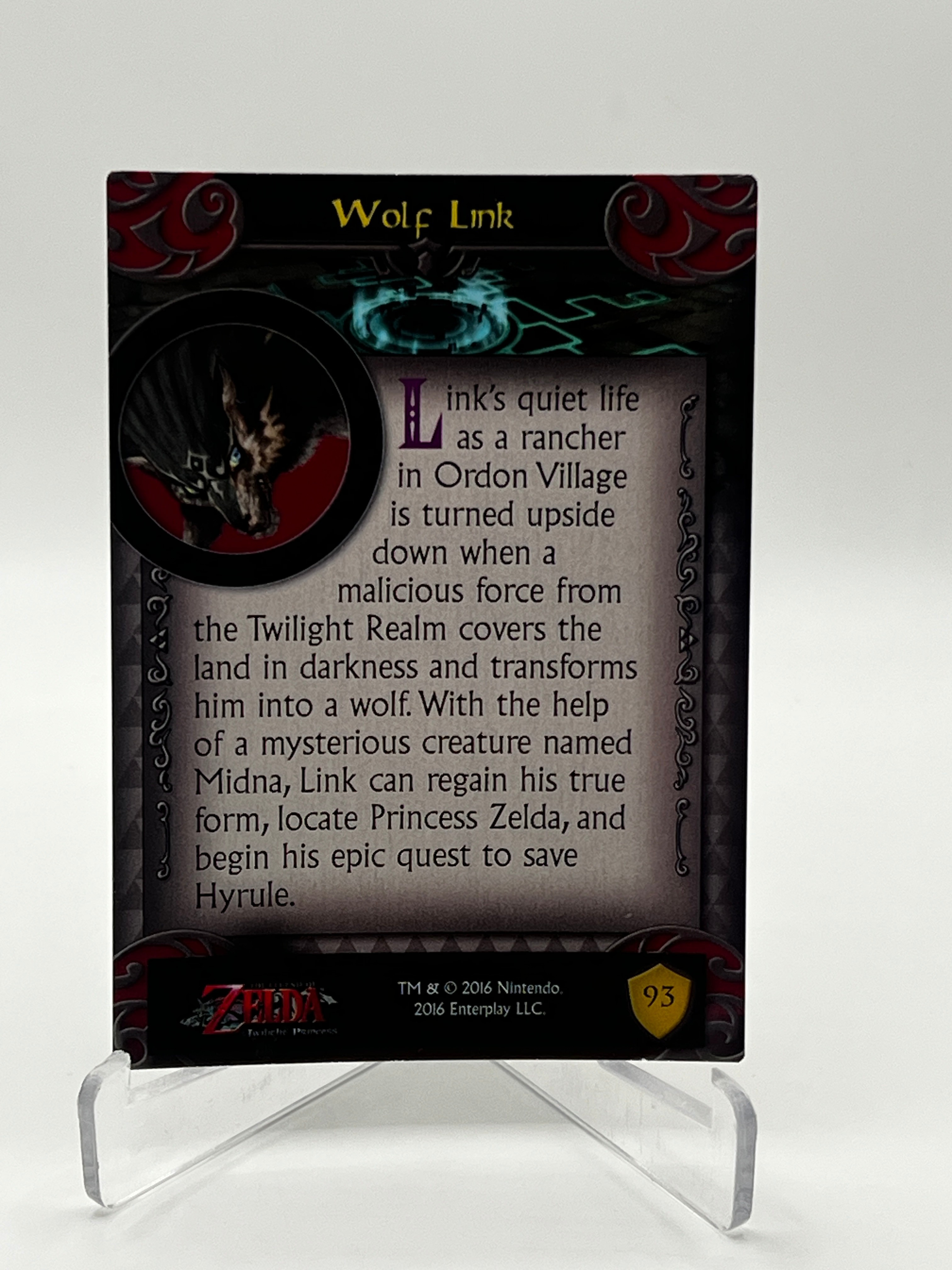 Legend of Zelda Wolf Link #93 Holo Trading Card M/NM - photo 2