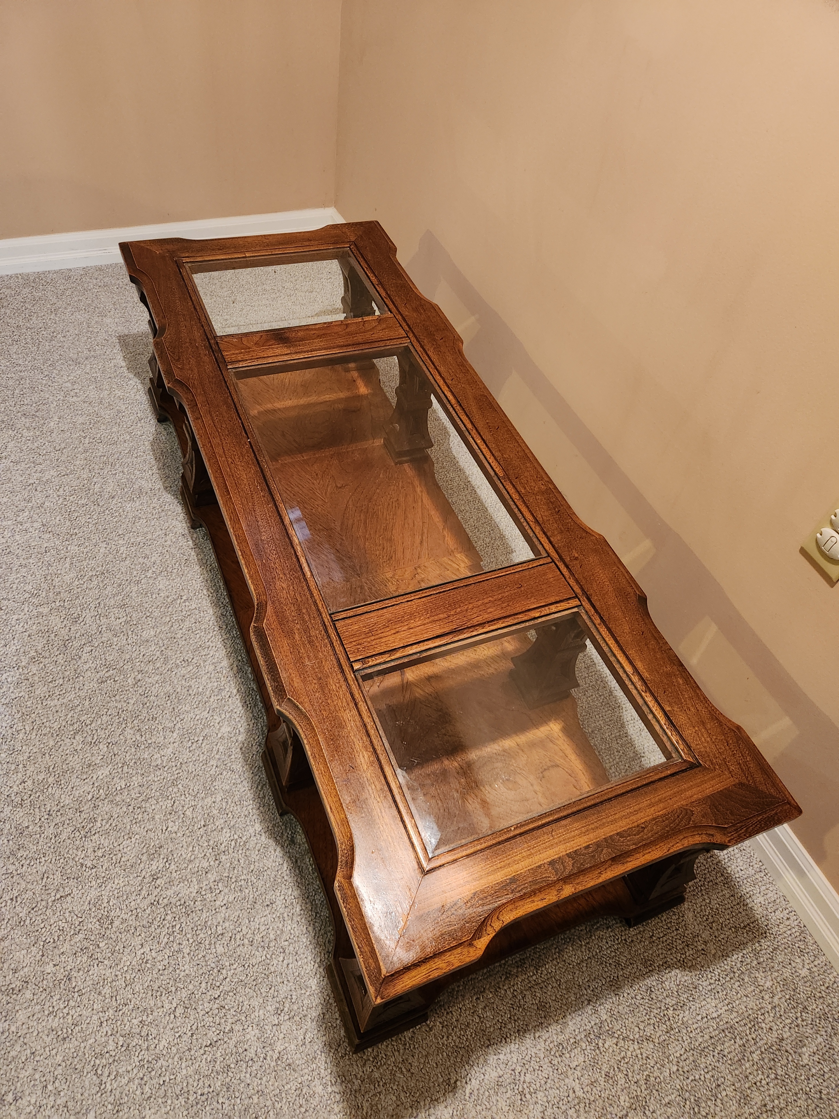 Vintage Solid Wood Coffee Table and Two End Tables - photo 2