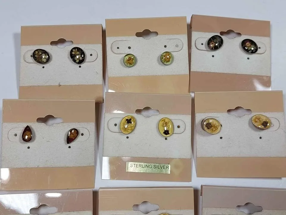 925 Sterling Silver Floral Earrings Studs image indicator(7)