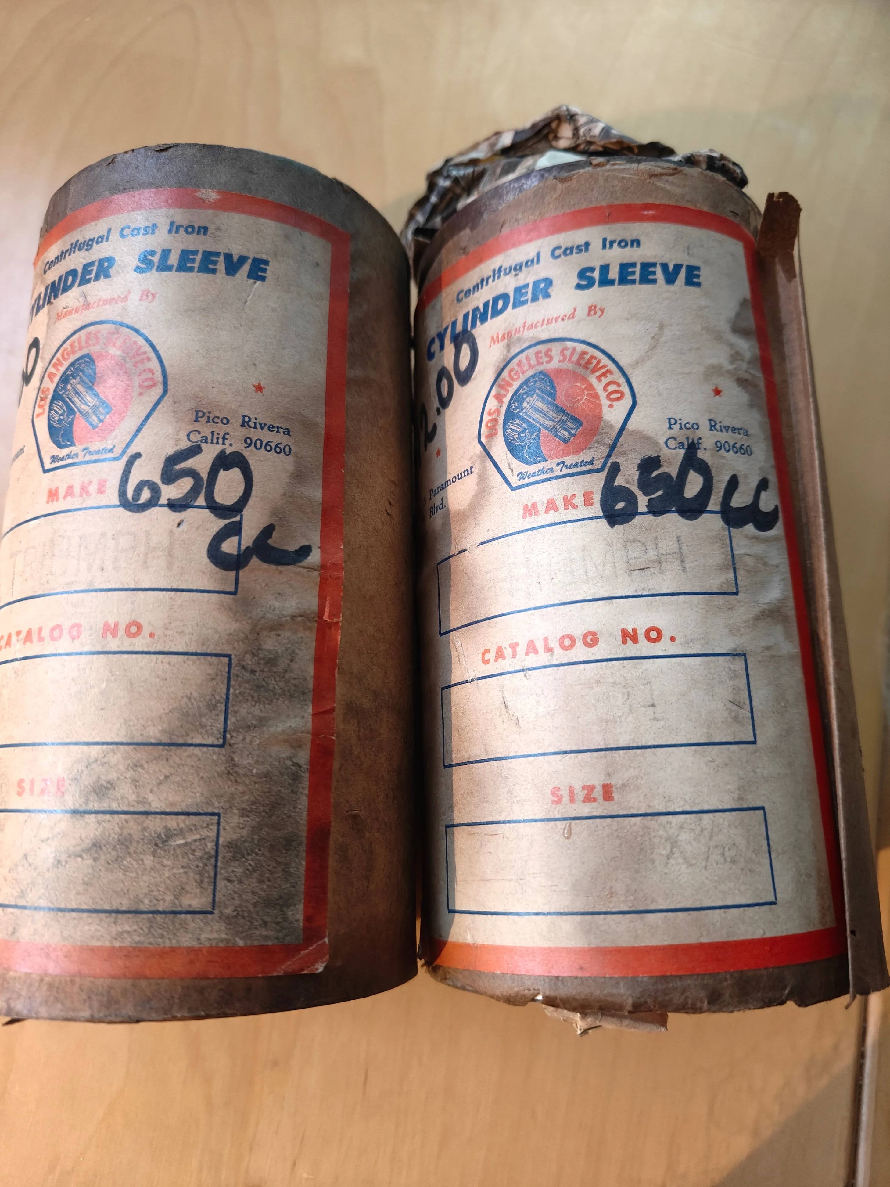 Triumph 650 cylinder sleeve set