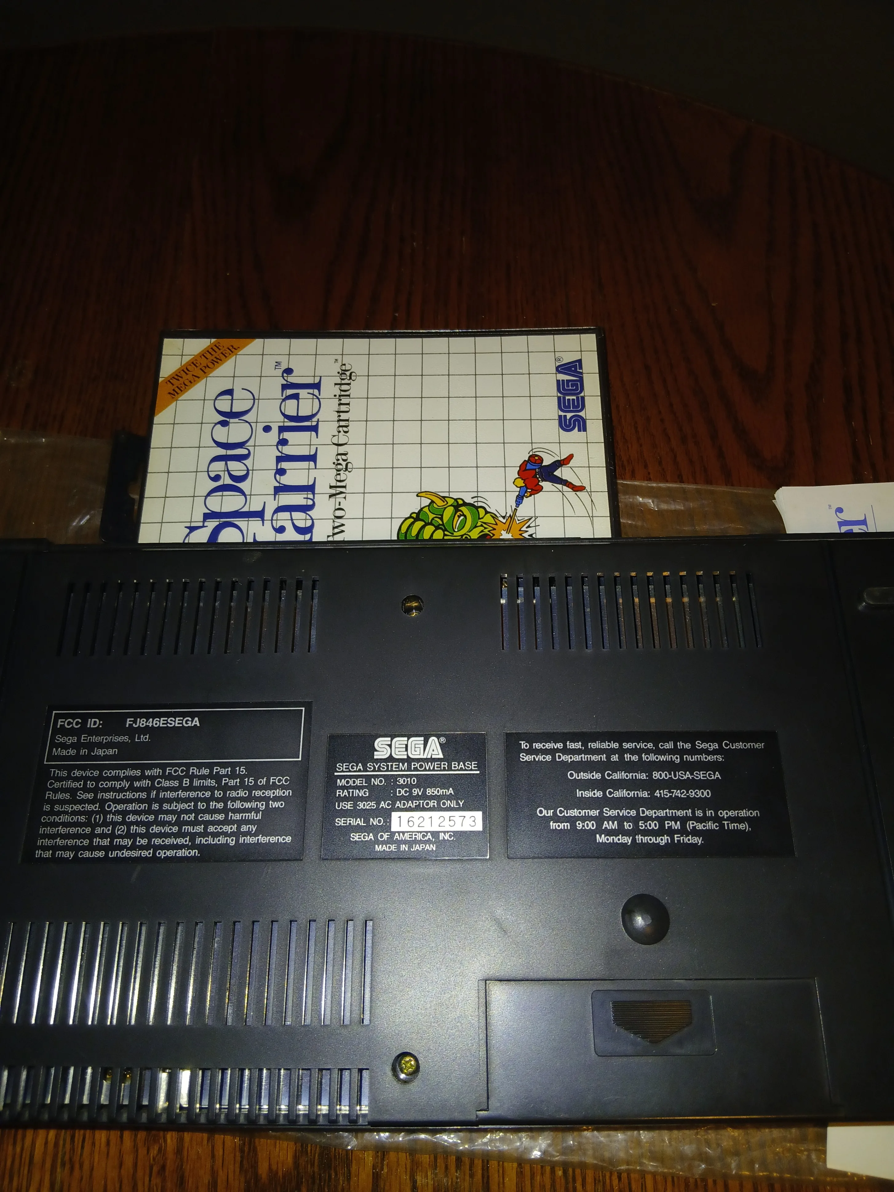 Sega Master System Console & Space Harrier Game image indicator(4)