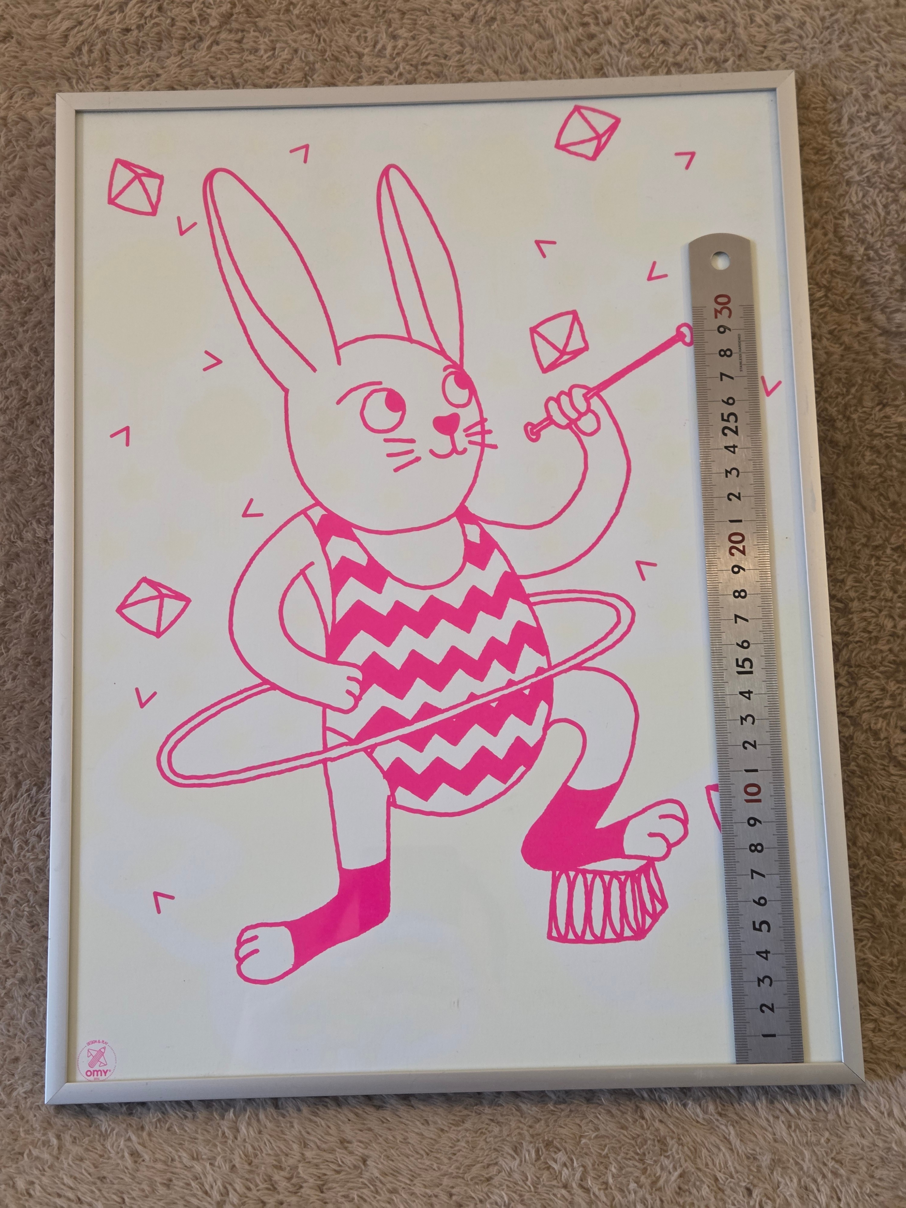 OMY Glow Poster Bunny + IKEA STRÖMBY Frame 30×40 - photo 2