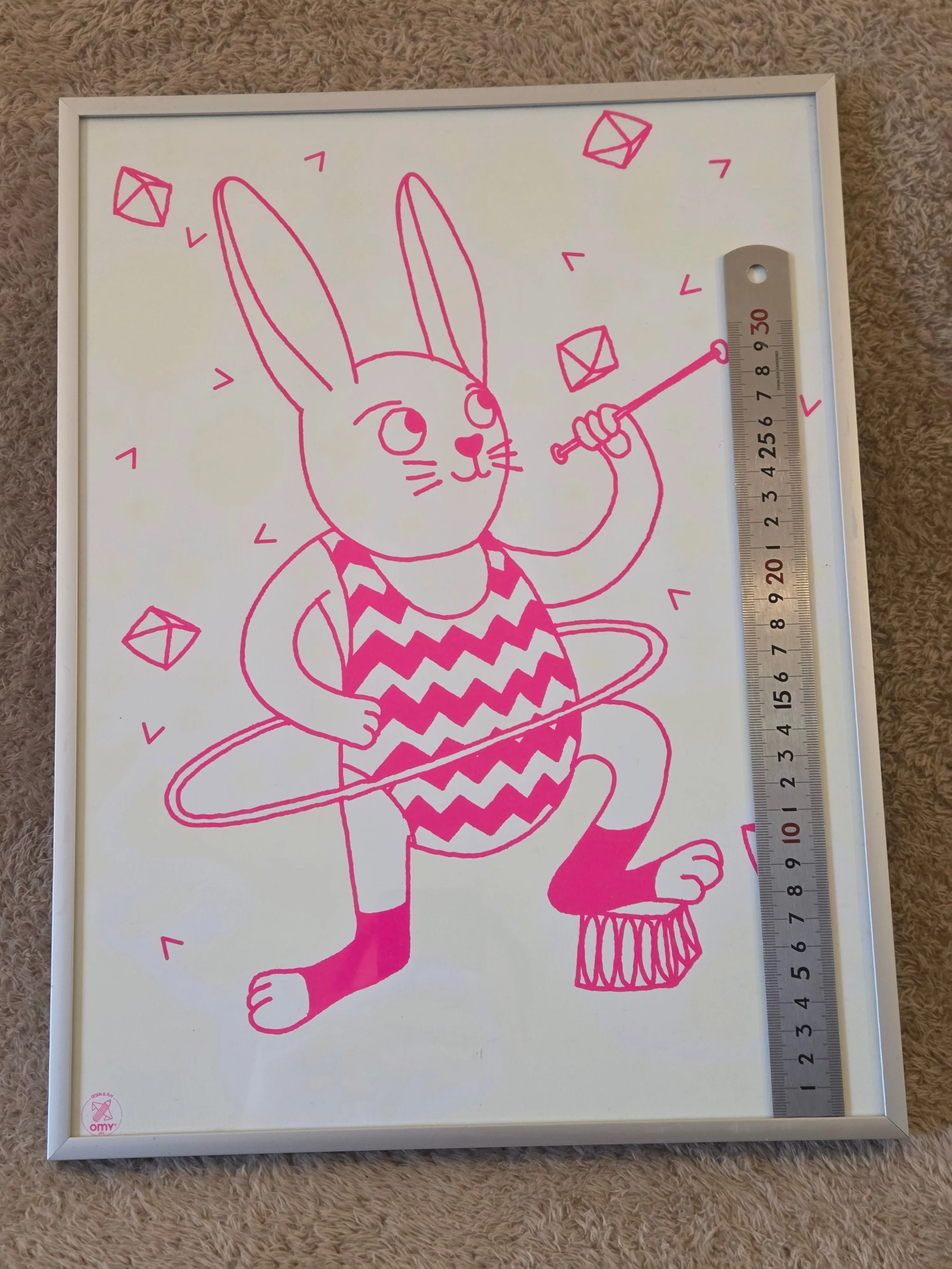 OMY Glow Poster Bunny + IKEA STRÖMBY Frame 30×40 image indicator(2)