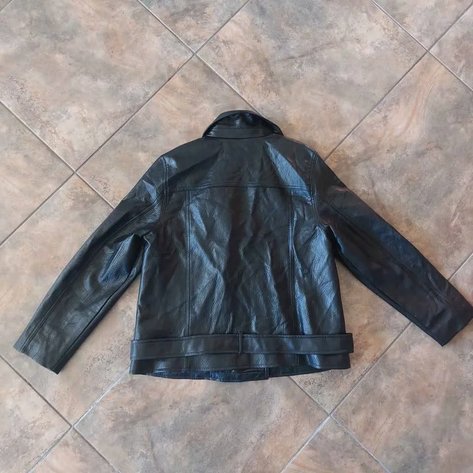 Old Navy Women's Faux Leather Moto Jacket Size L Petite image indicator(7)