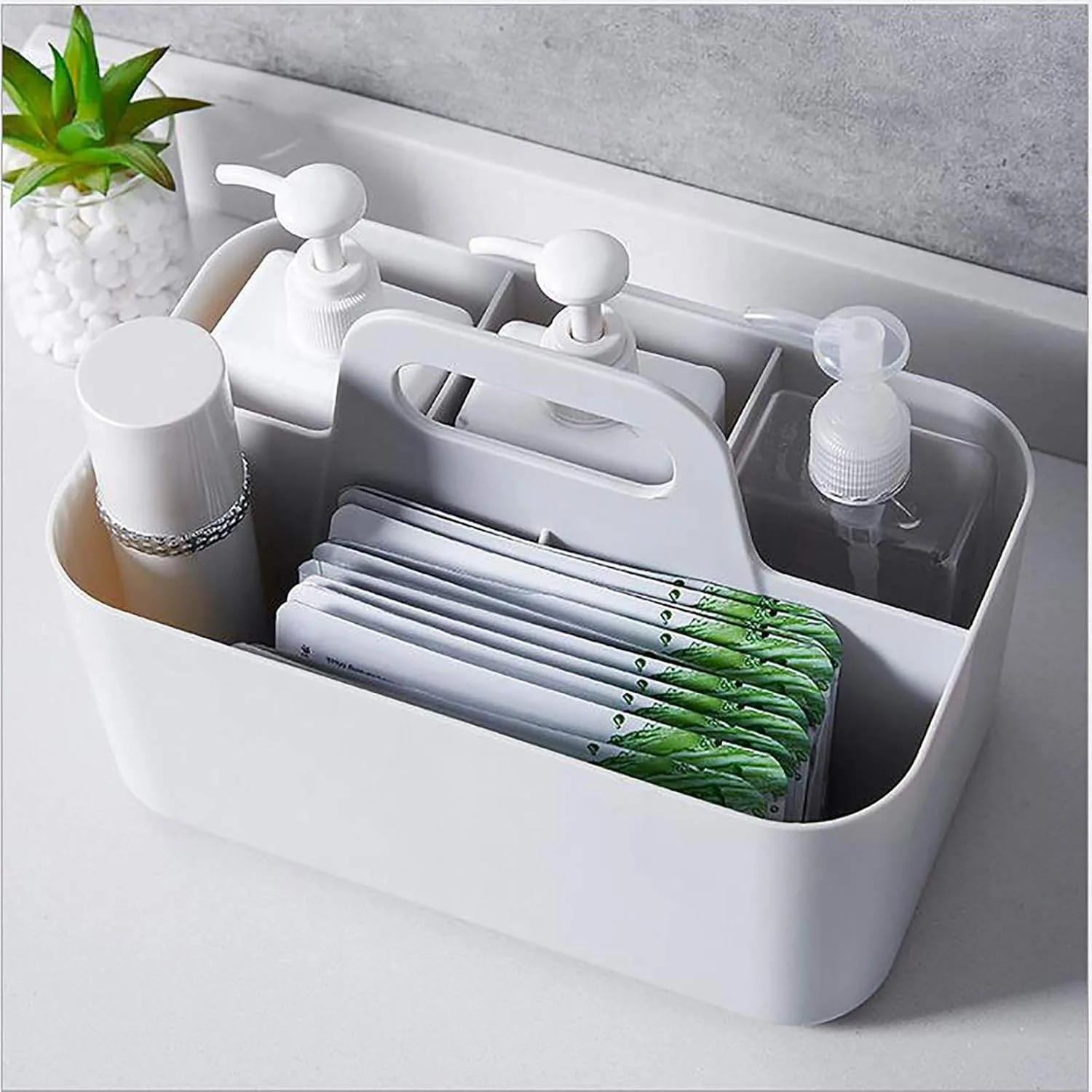 2-Pack Plastic Storage Organizer Caddy image indicator(2)
