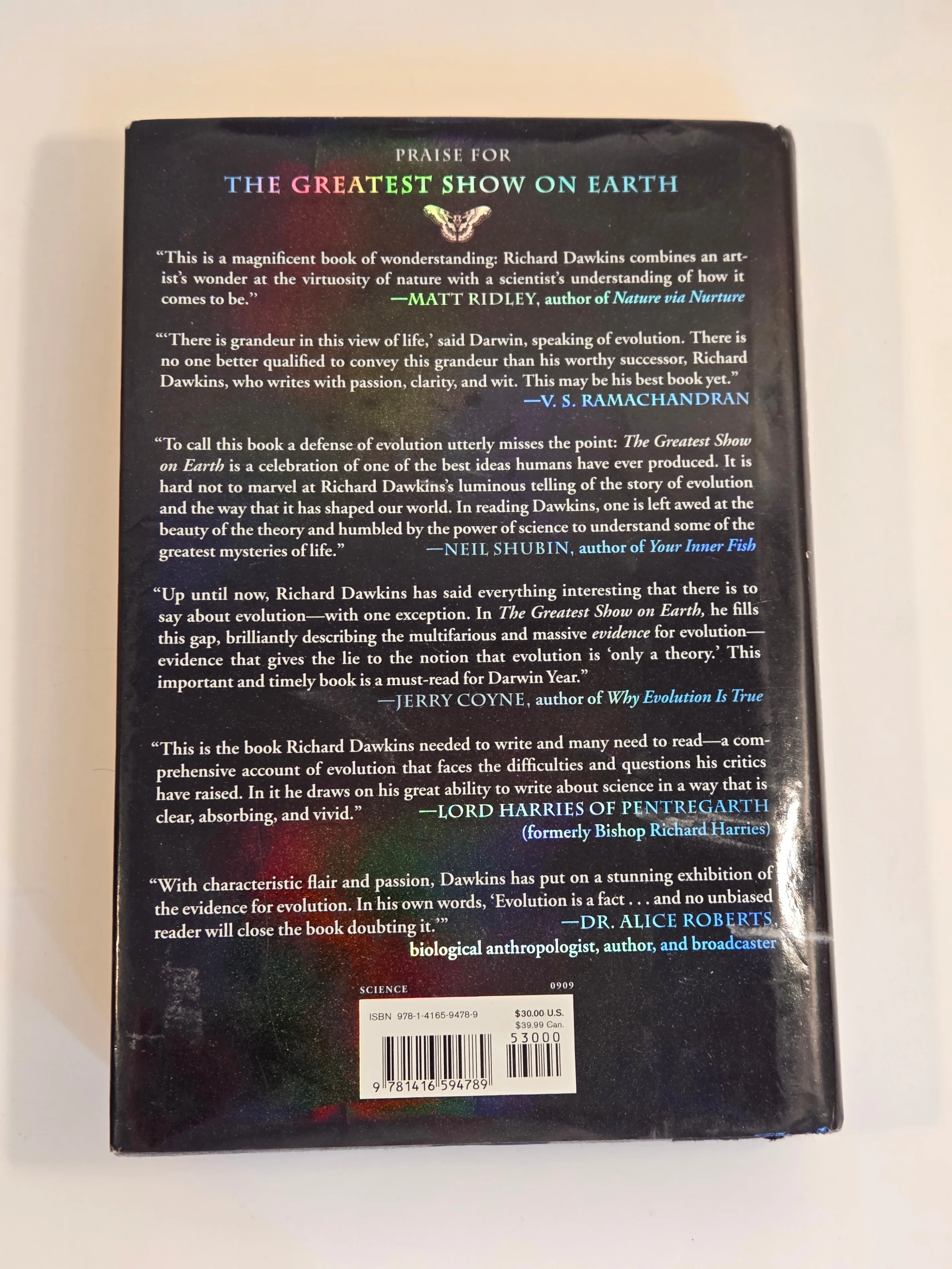 Richard Dawkins – The Greatest Show on Earth, HC 2009 image indicator(2)