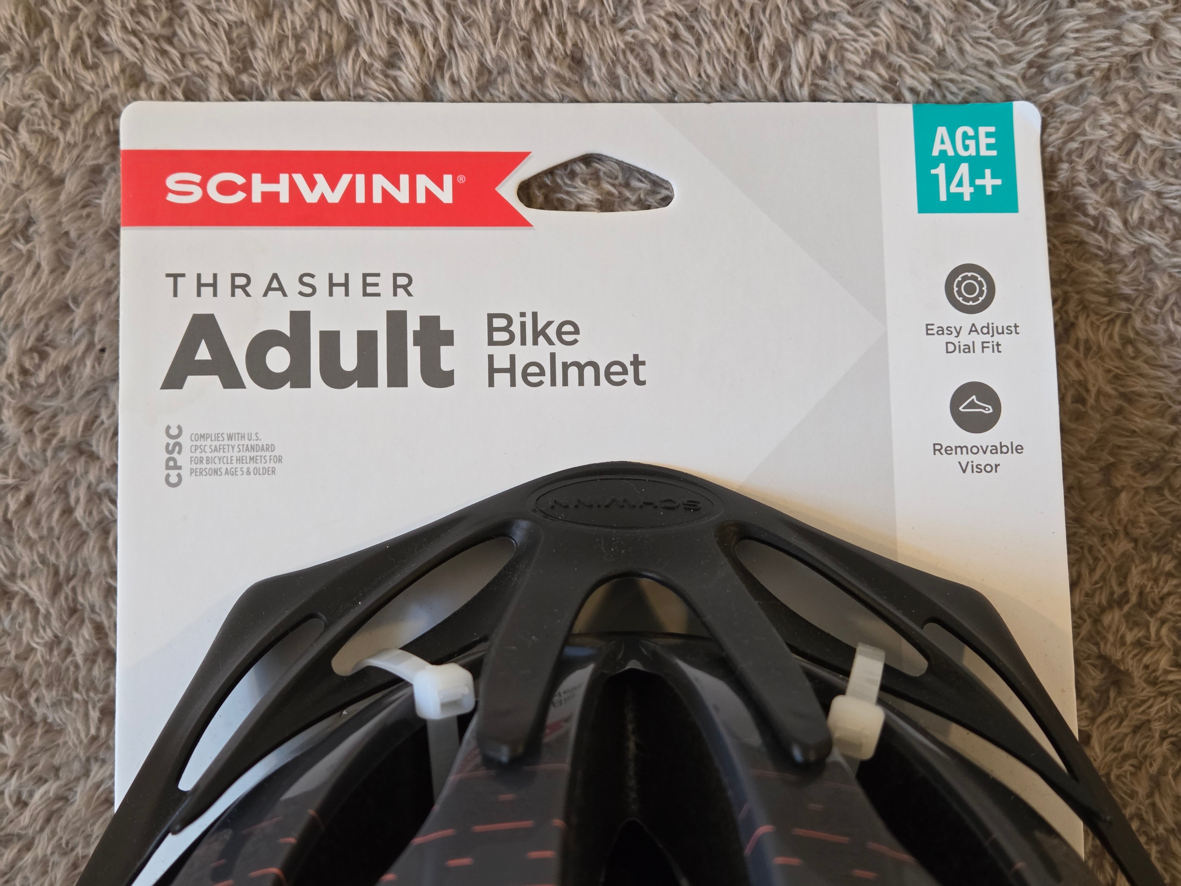 Schwinn Thrasher Adult Helmet – Black/Coral, New - photo 5