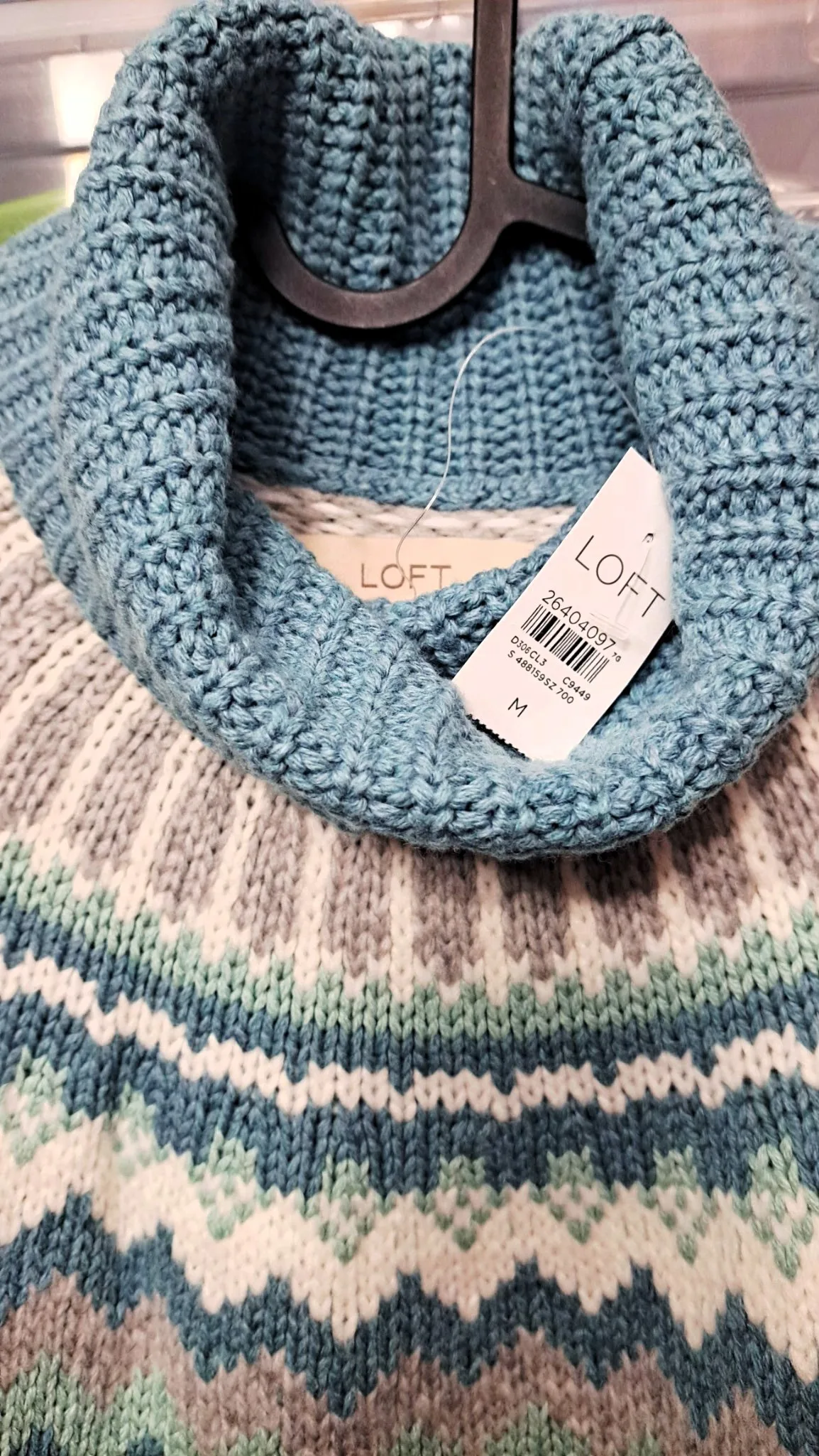 New LOFT Cozy Cowl Neck Sweater Medium NWT