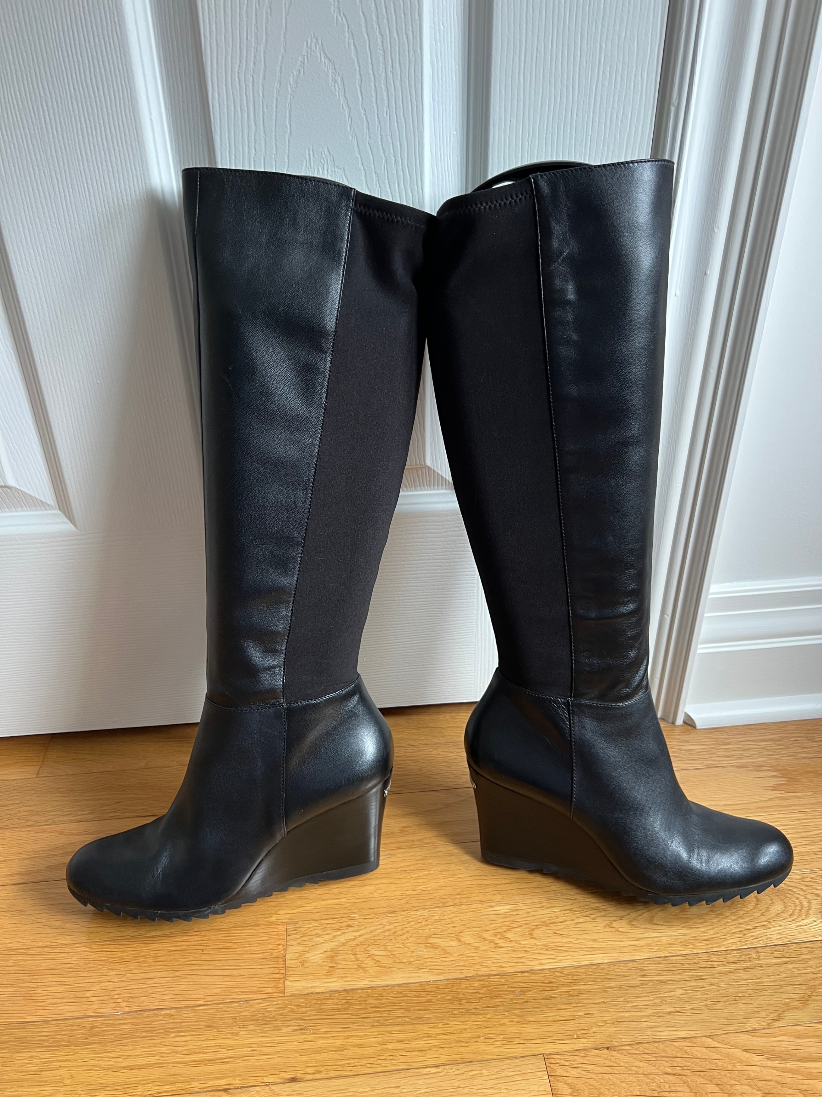 Michael Kors Tall Leather Wedge Boot - photo 4