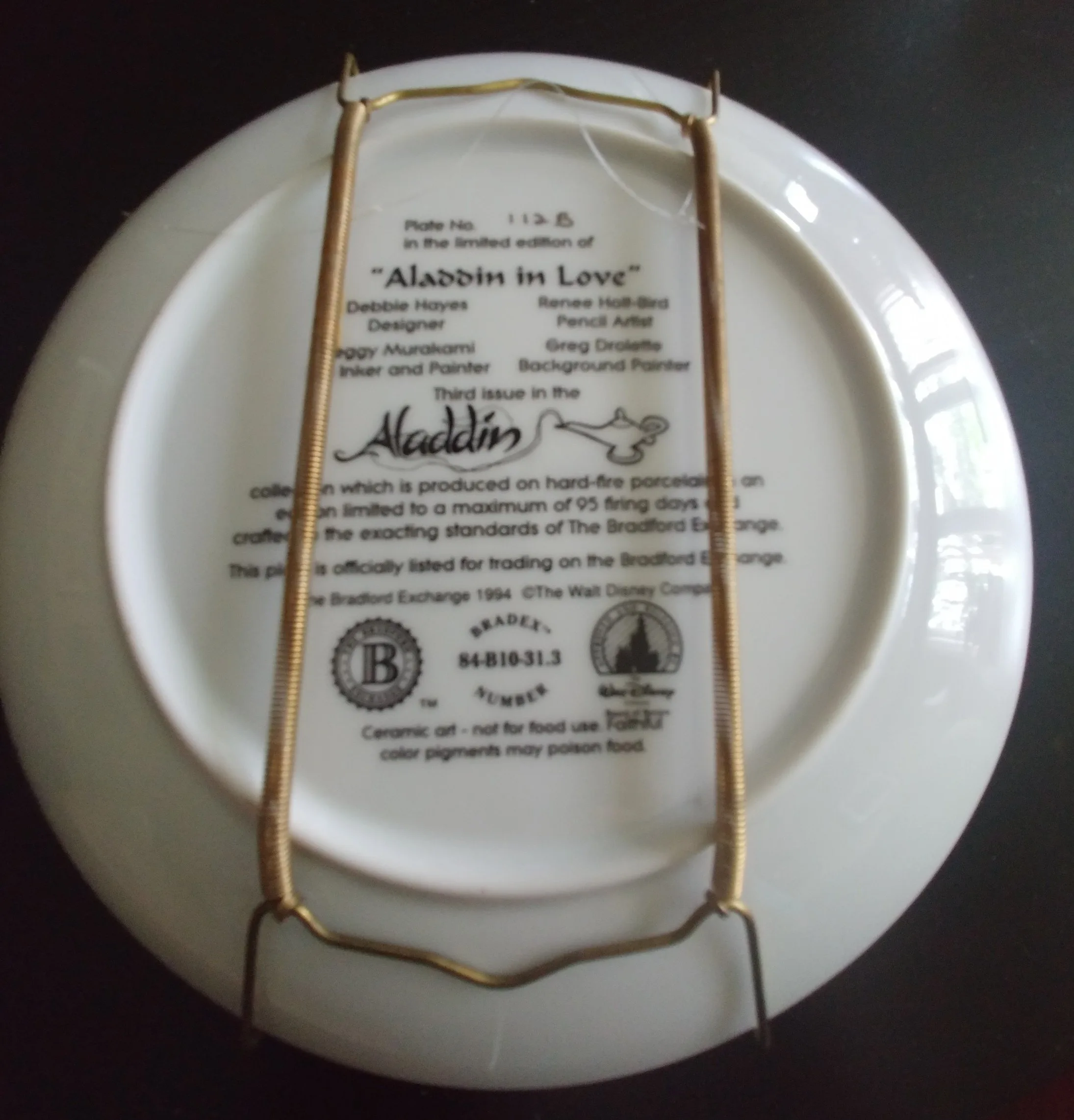 "Aladdin in Love" 1994, Walt Disney Co. Limited Edition image indicator(4)