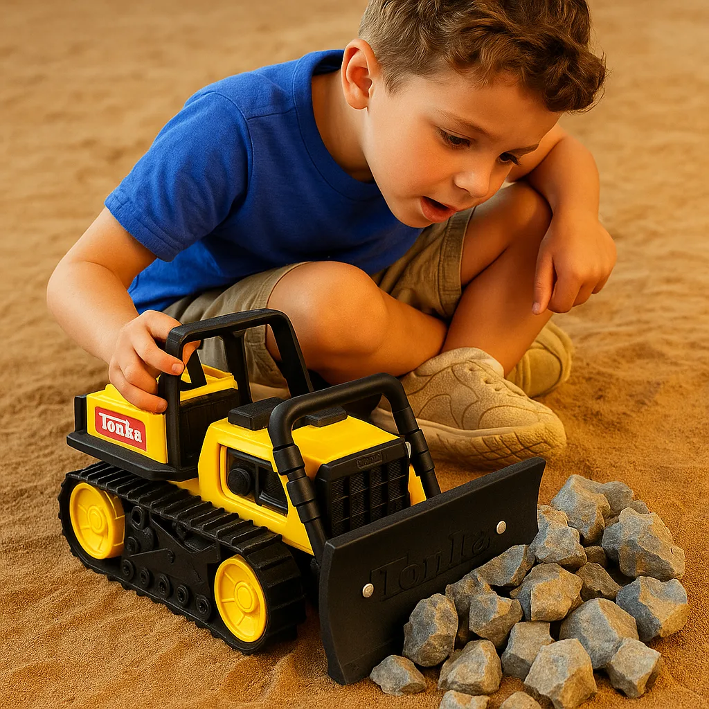 Tonka Steel Classics Bulldozer -Made with Steel & Sturdy Plastic