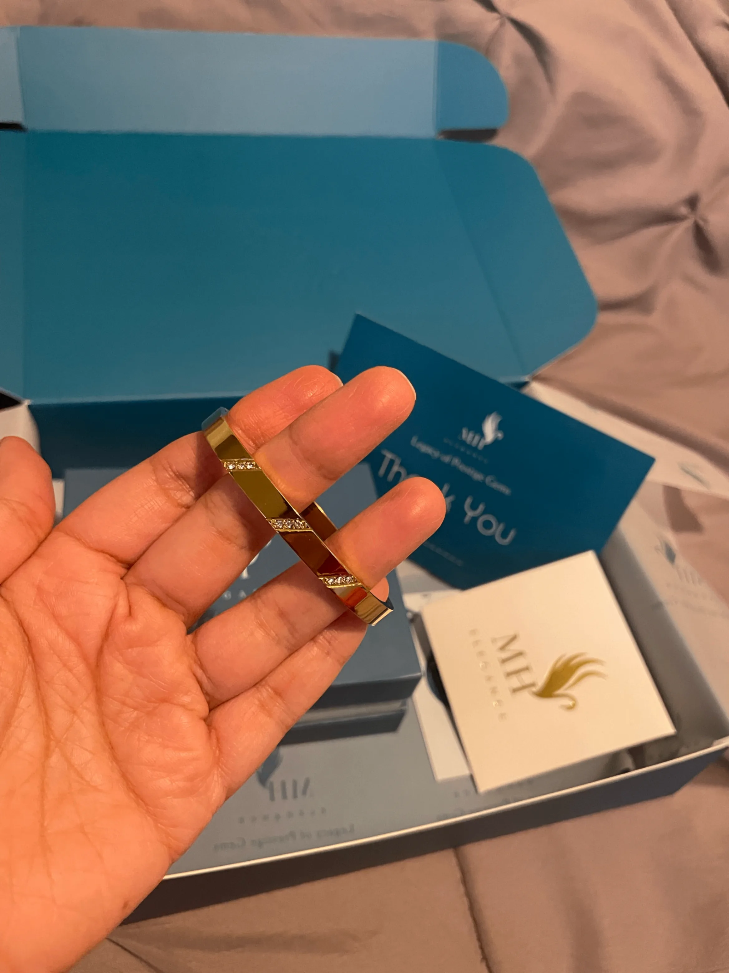 18k Gold Plated Elysian Bangle Bracelet image indicator(3)