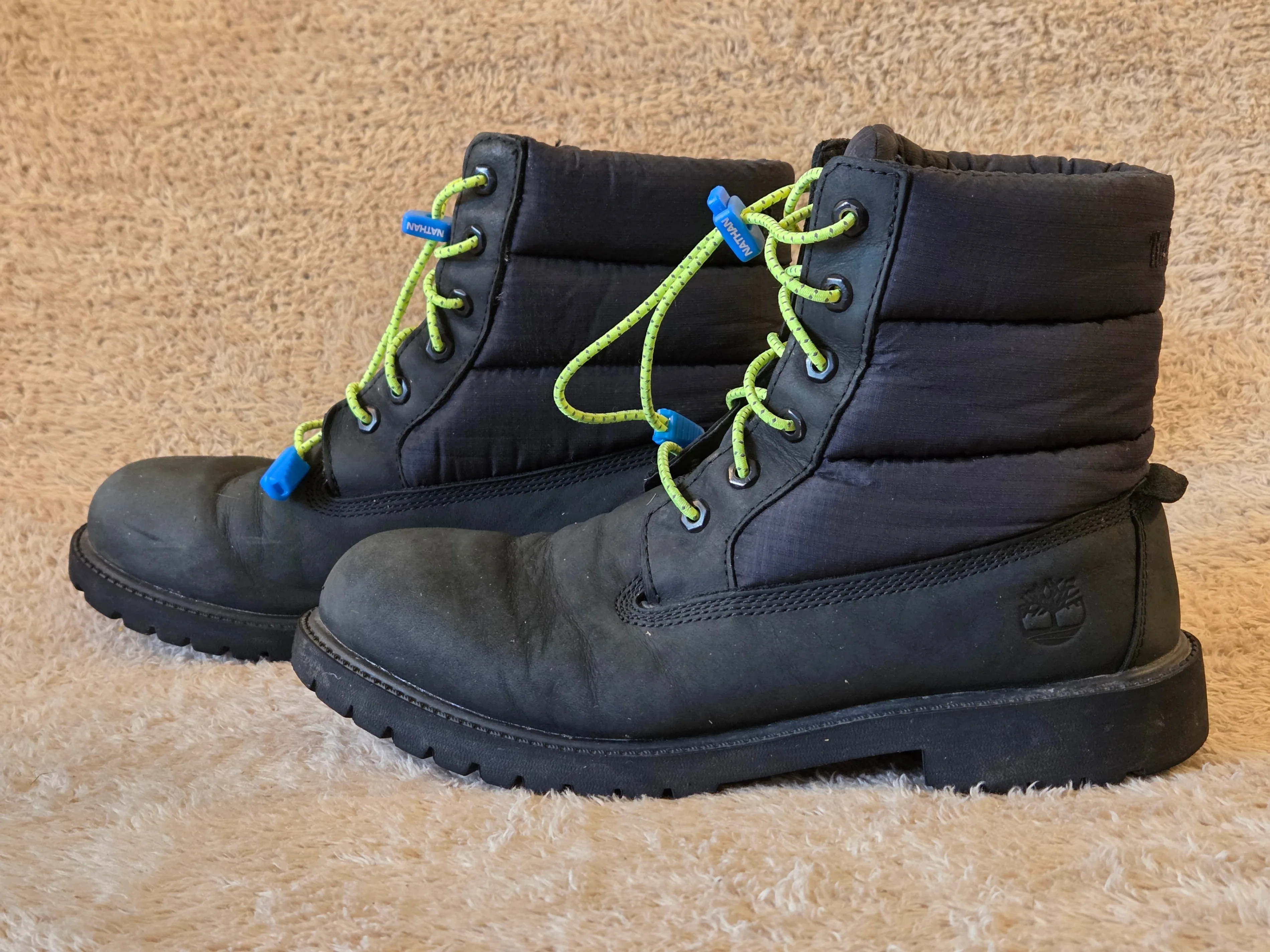 Timberland Kids 6" Puffer Winter Boots, US 7, Black image indicator(5)