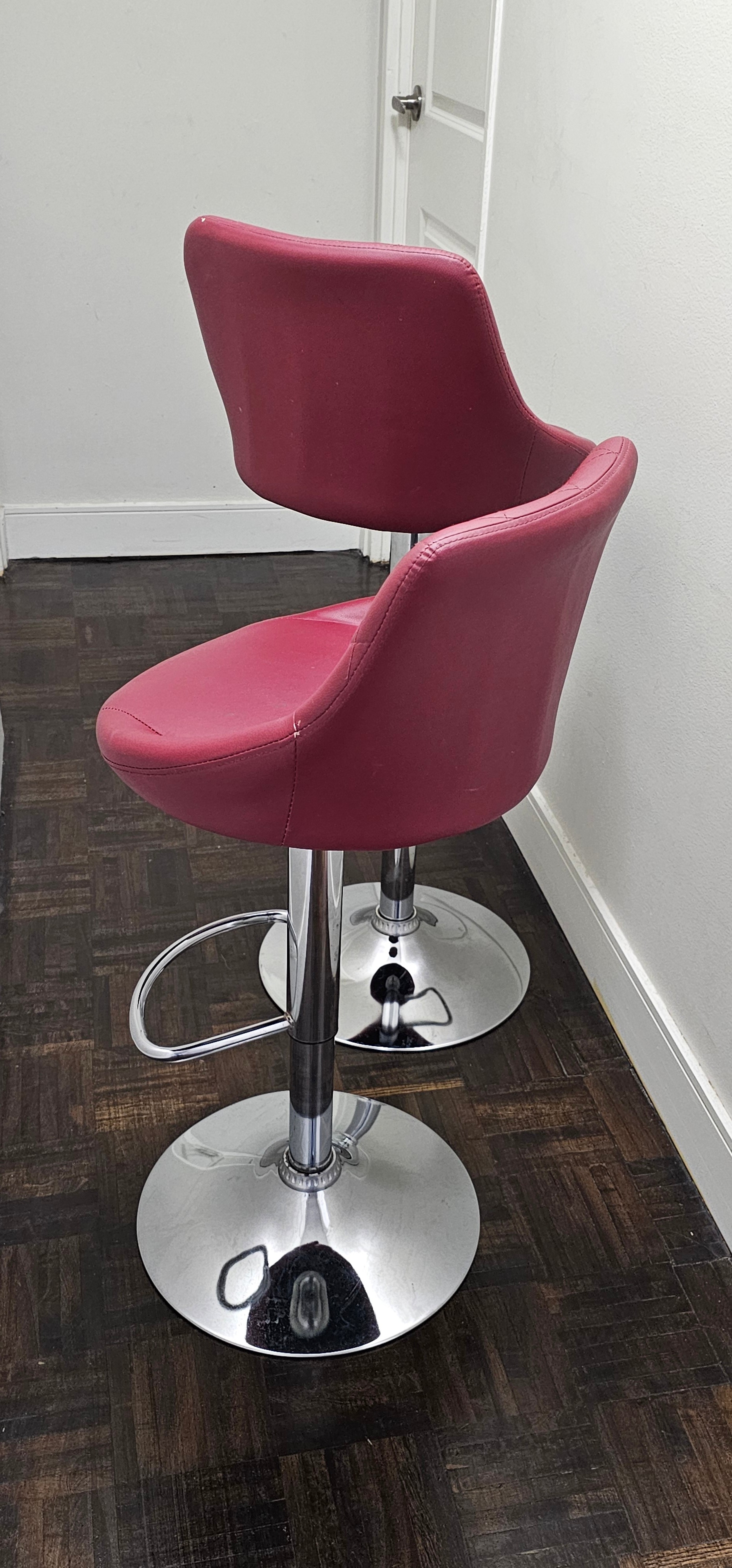 Swivel Leather Adjust Hydraulic Bar Stool Chair Island Counter - photo 3