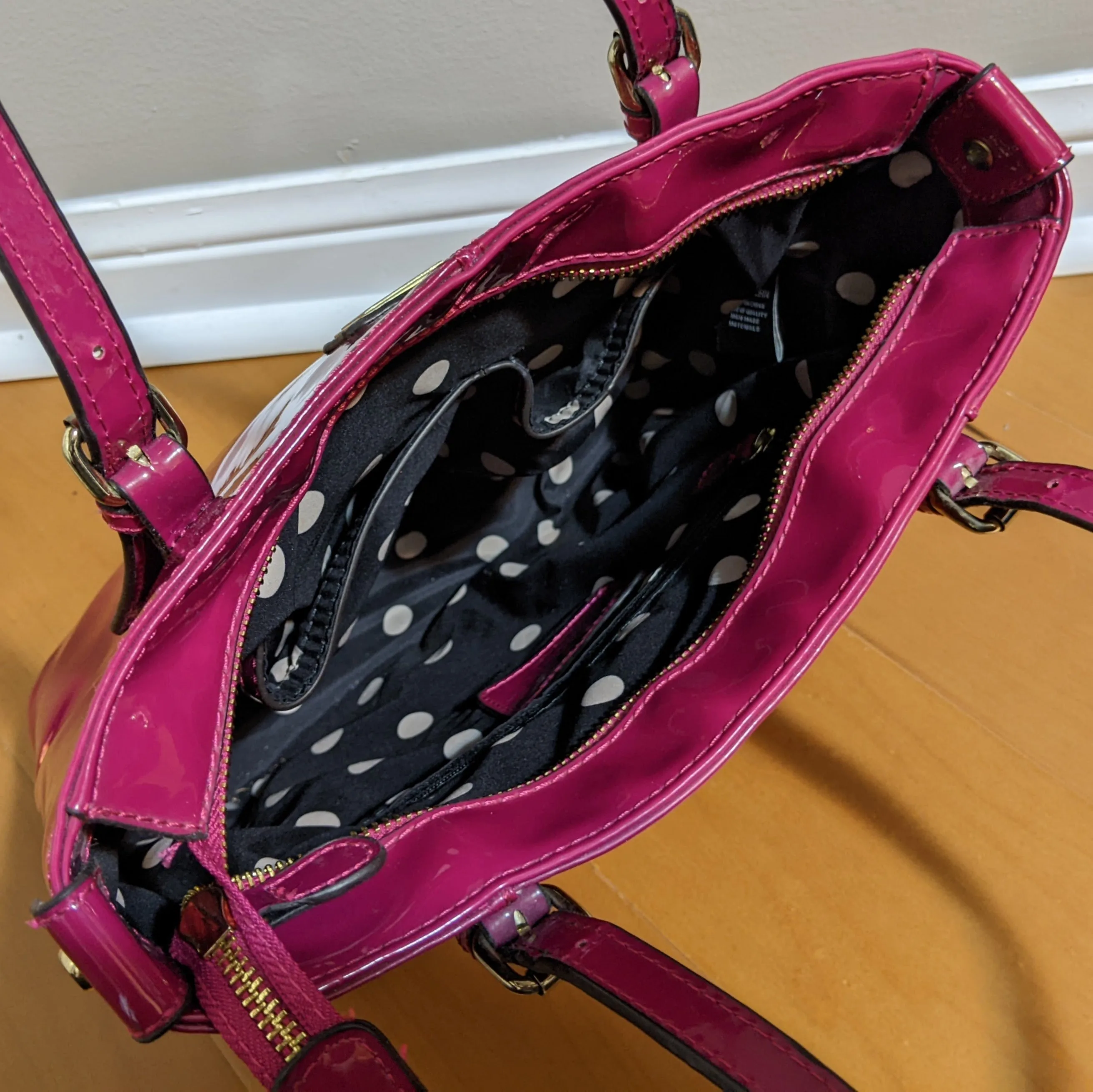 Anne Klein Plum Patent Leather Purse image indicator(7)