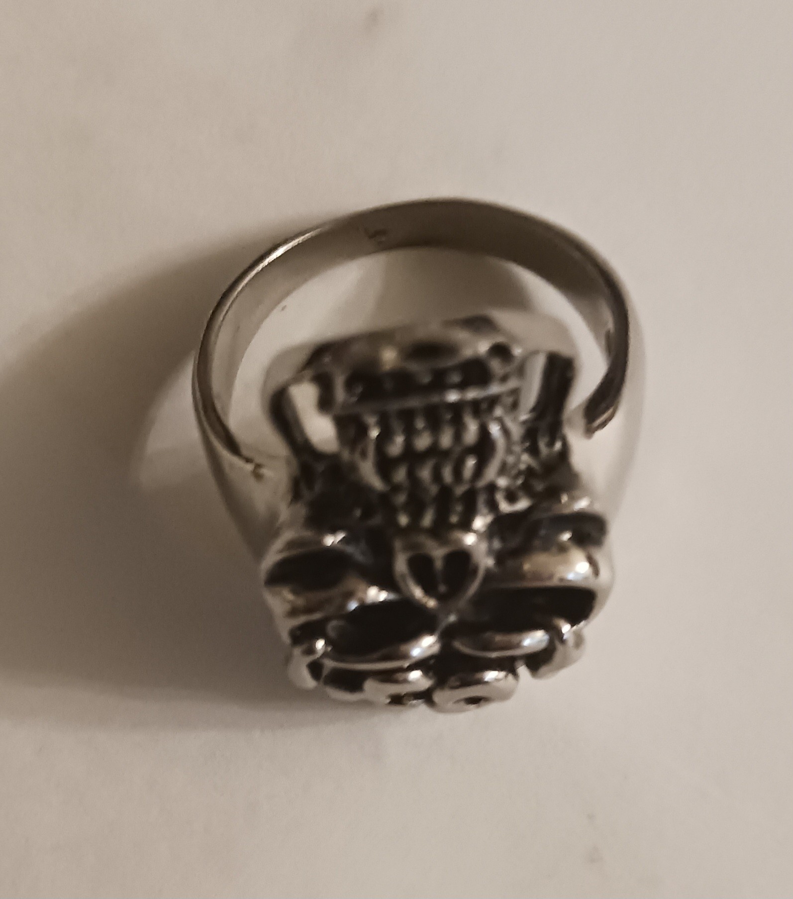 Monte Cristo Gothic Skull Stainless Steel Gents Ring Size 12-New - photo 2