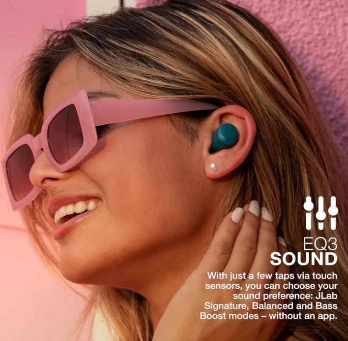 JLab Go Air Pop – Teal Bluetooth Earbuds, Dual Connect image indicator(2)