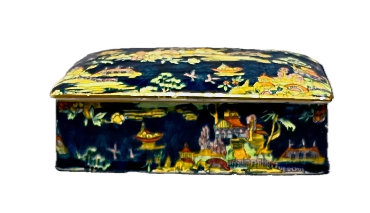 Royal Winton's Chinoiserie lidded rectangular box & side dishes