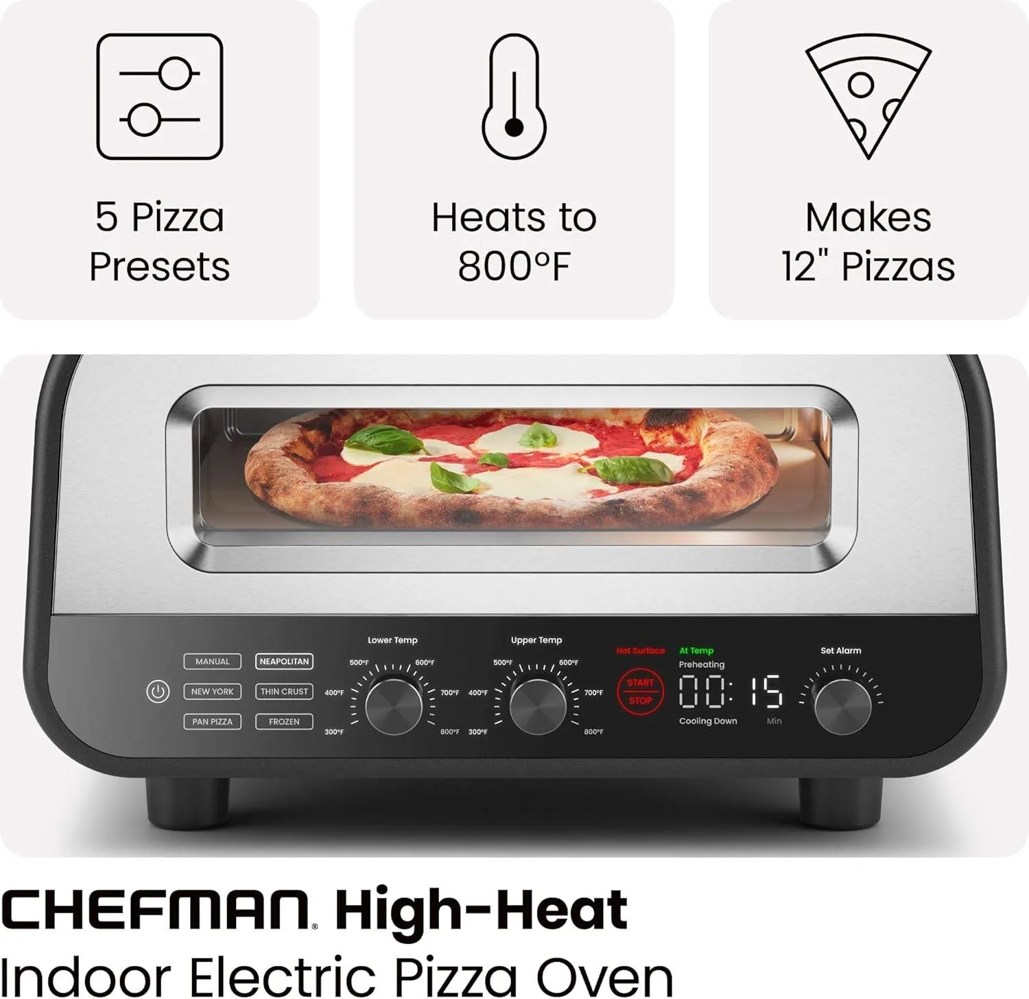 CHEFMAN Indoor Pizza Oven image indicator(2)