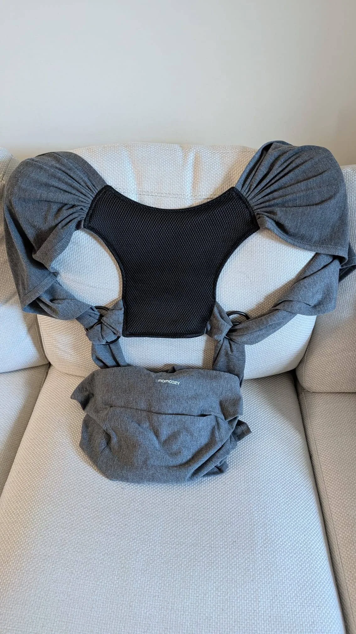 Momcozy Baby Wrap Carrier Slings- Deep Grey image indicator(2)