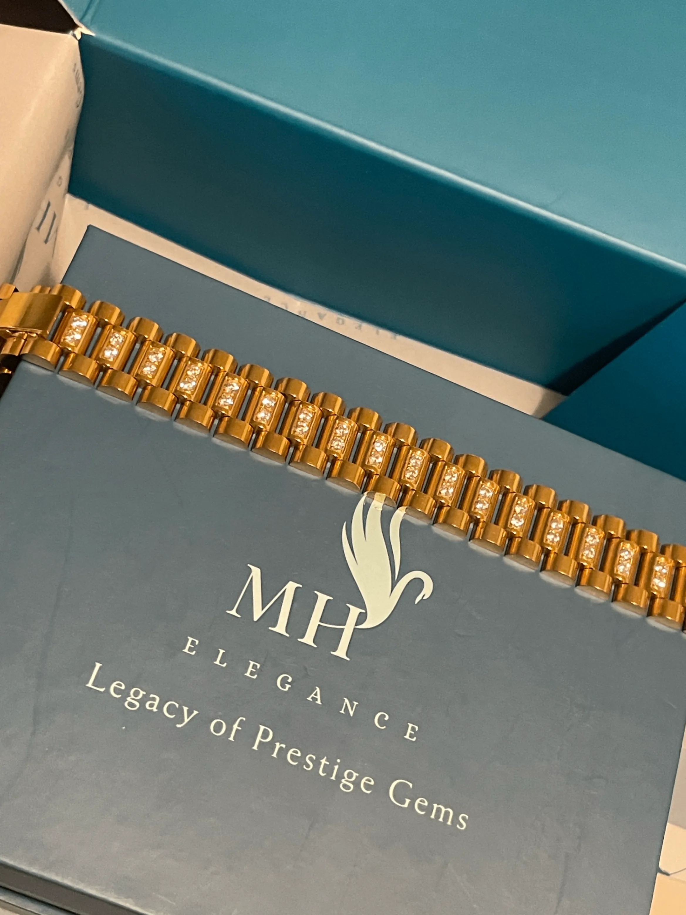 Watch Strap Inspired Chain Bracelet | 14k Gold Plated image indicator(3)