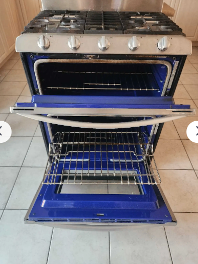 Whirlpool Stainless Steel Double oven Gas Range Stove