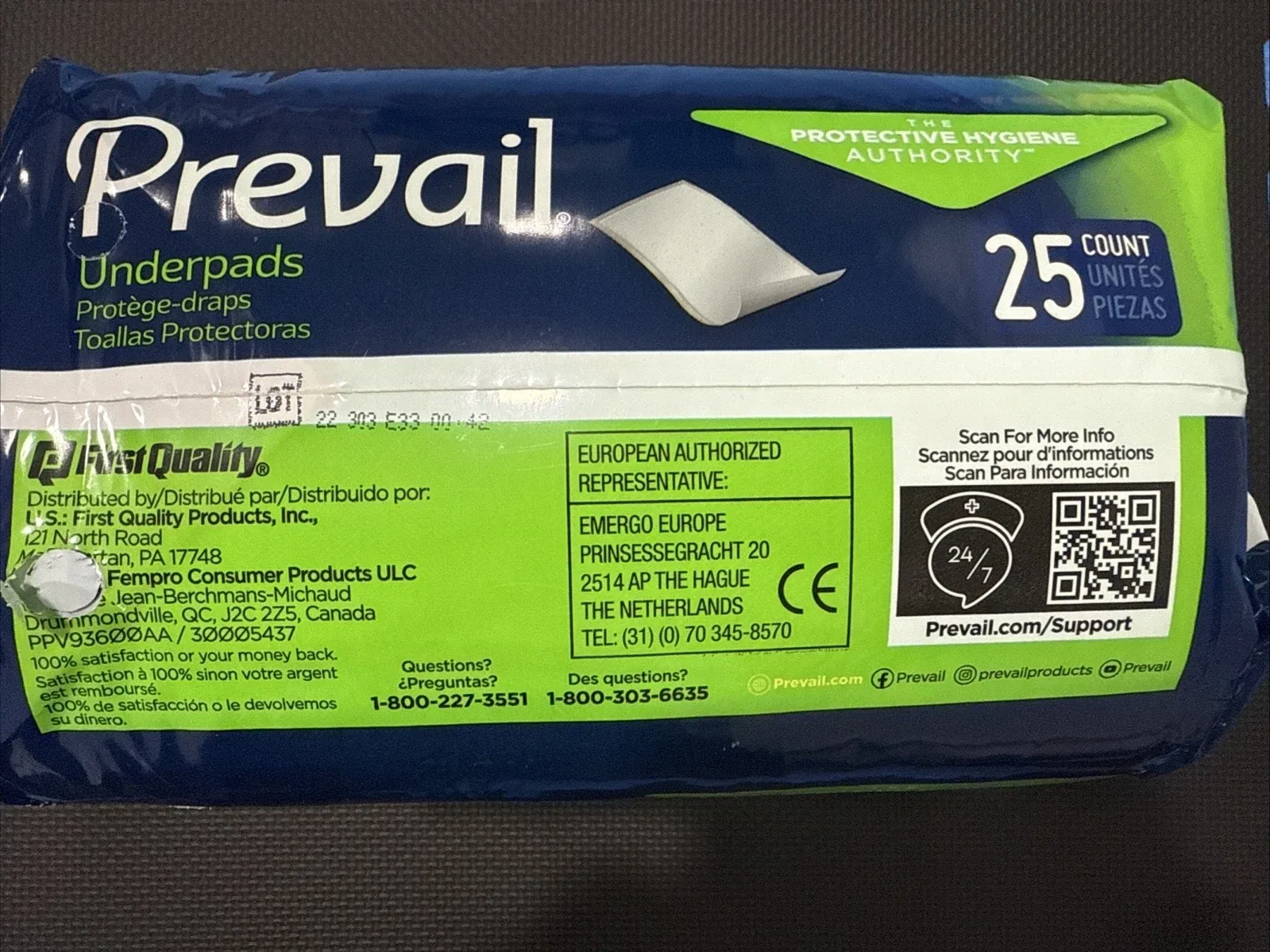 Prevail Total Care Disposable Underpad Fluff 23X36" - 25 Pads image indicator(3)