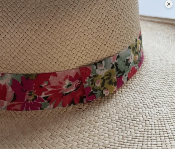 J Crew Wide-Brim Panama Hat with printed band NWT - photo 4