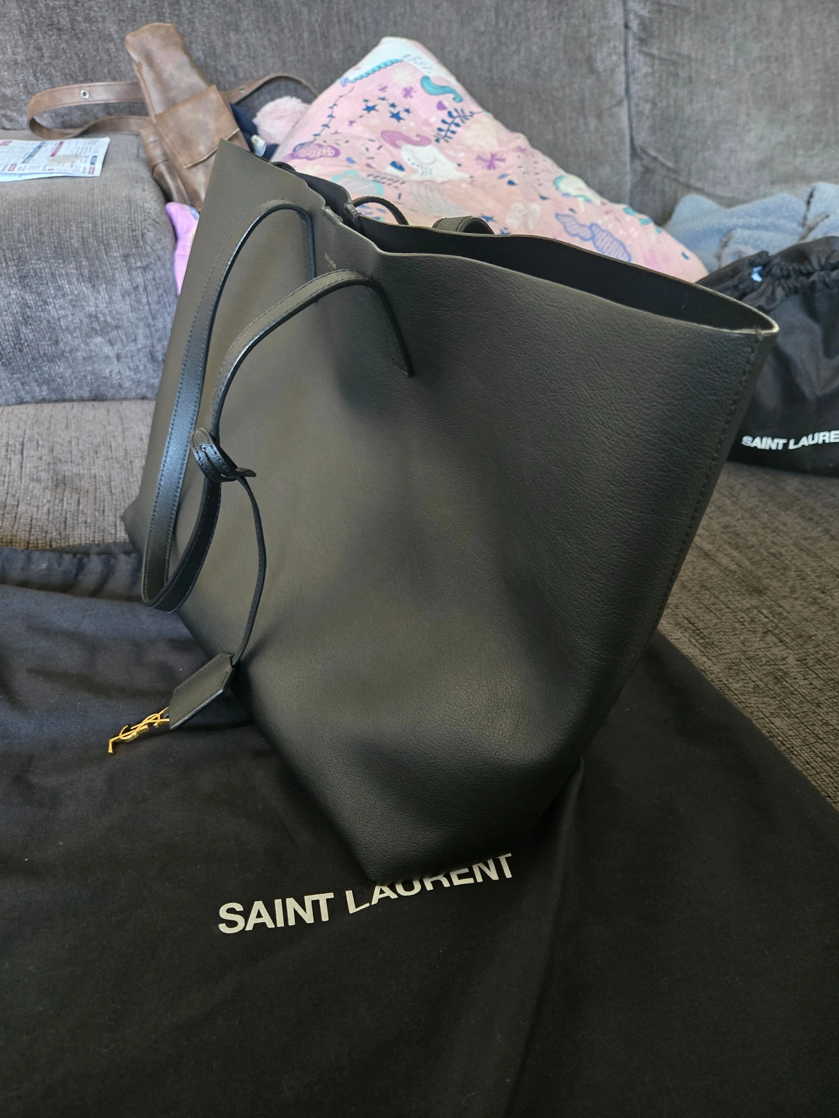 YSL Leather Tote Bag | Black (Authentic) image indicator(3)