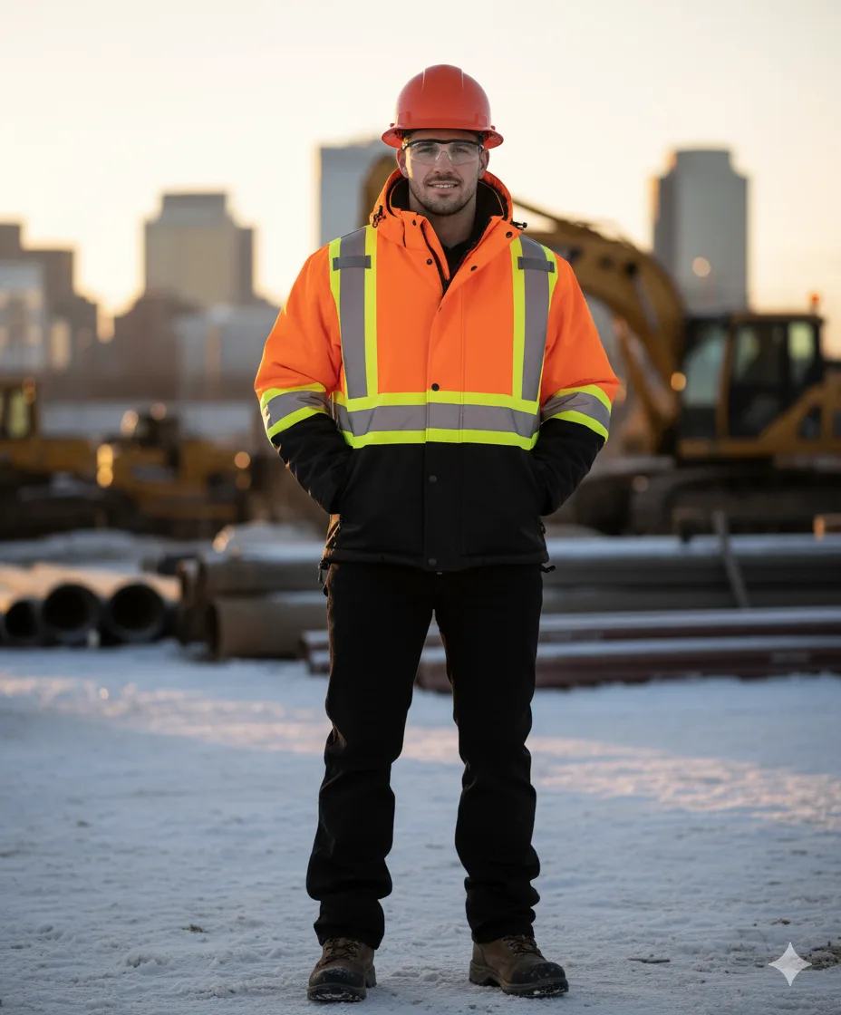 🧥 Forcefield Hi-Vis Softshell Winter Safety Jacket - Men Size(M) thumbnail