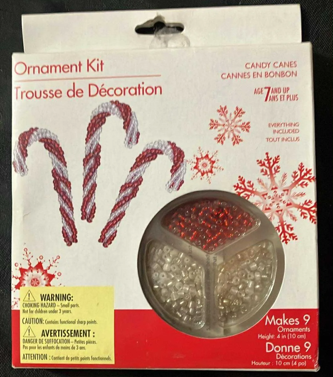 Westrim Crafts Glass Ornaments Candy Cane (New)