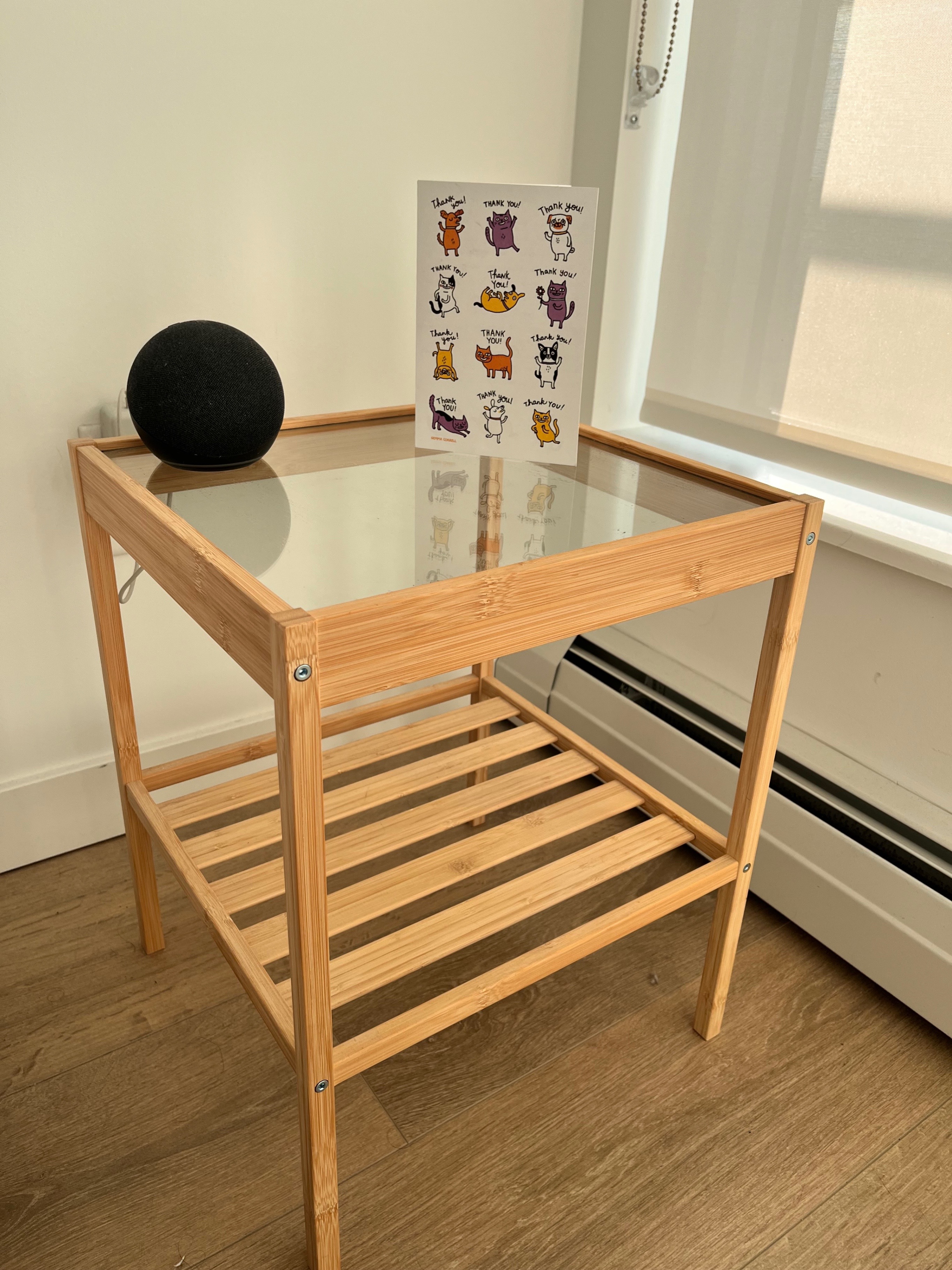 Moving sale! IKEA Nightstand, bamboo