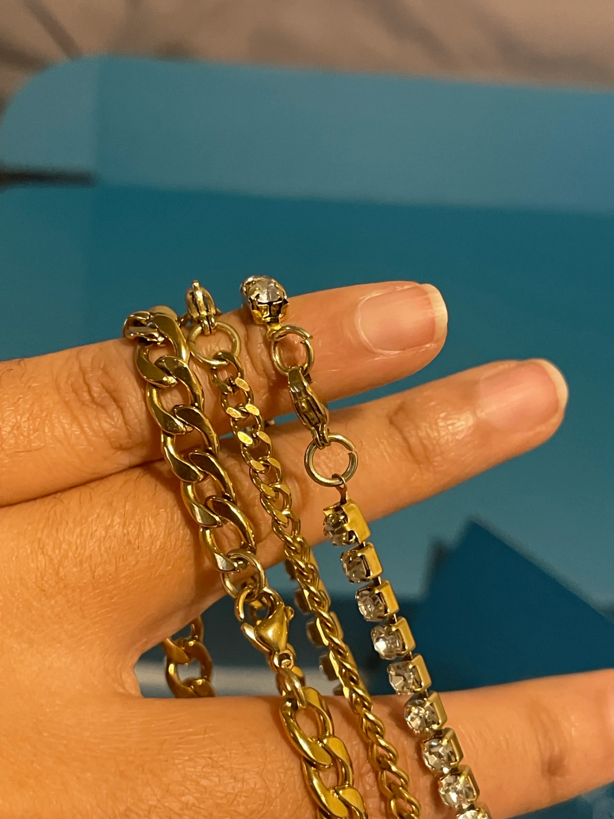 Gold Charm Bracelet Set – 3Piece | 14k Gold Plated image indicator(4)