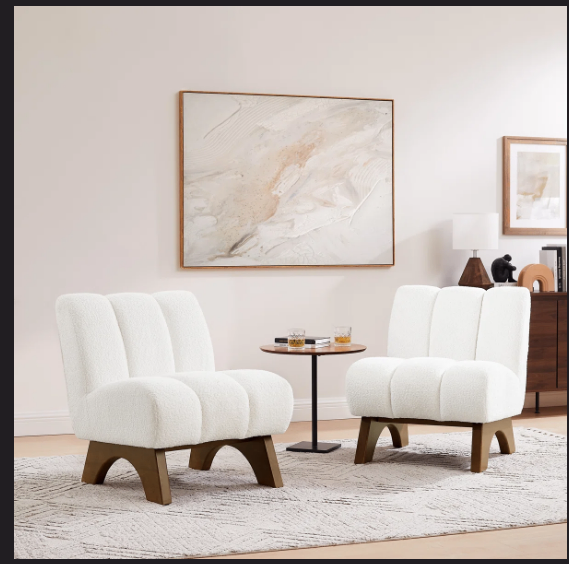 Two Accent Lounge Chairs with custom made removable slip covers