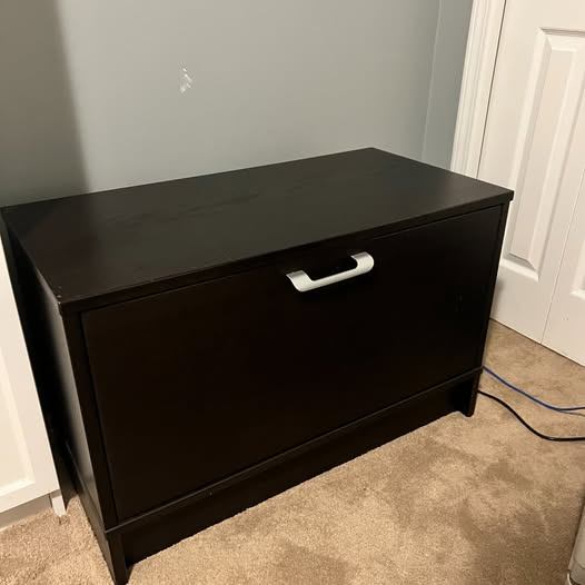 IKEA Black / Brown Filing Cabinet