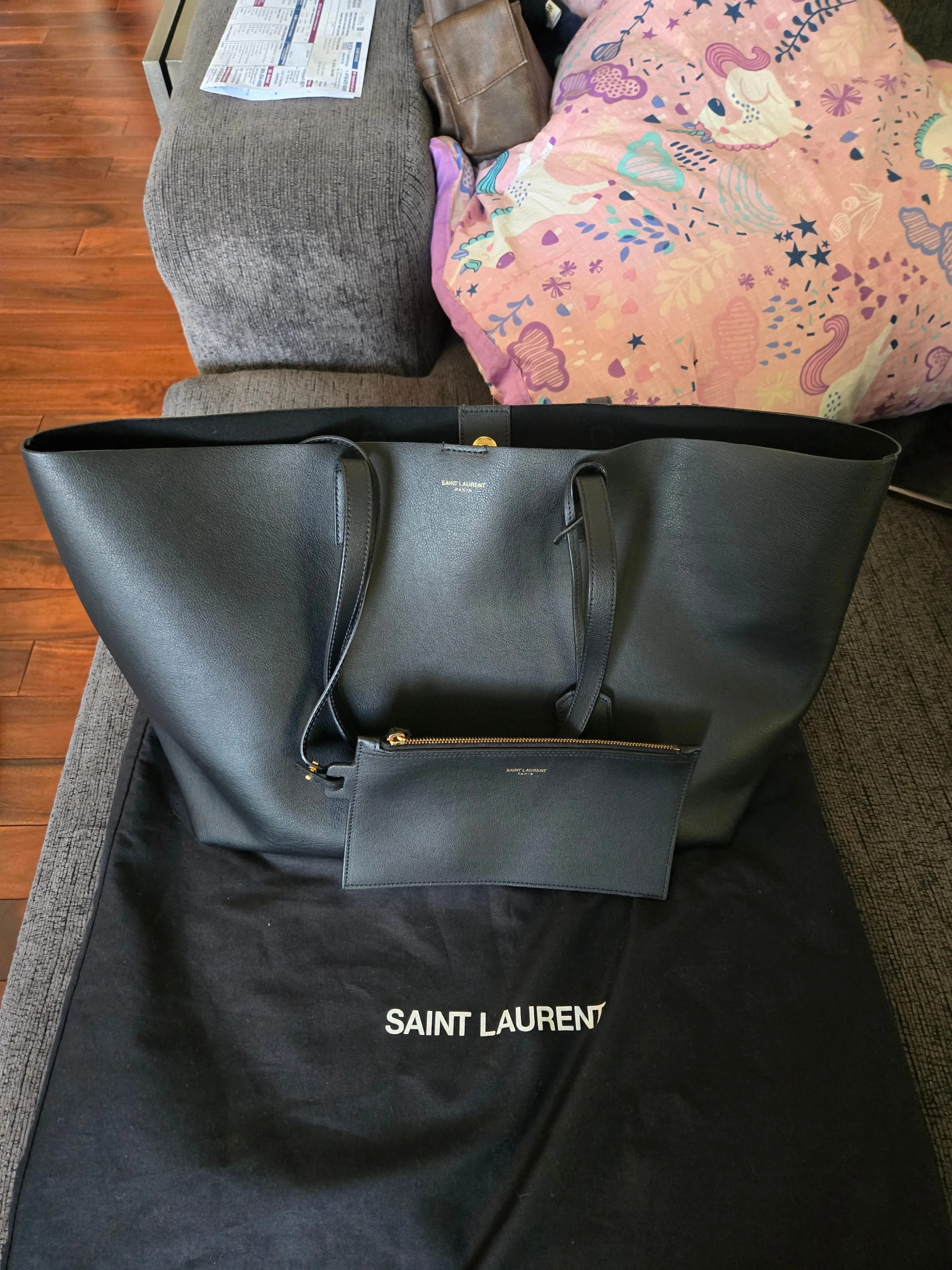 YSL Leather Tote Bag | Black (Authentic) image indicator(7)