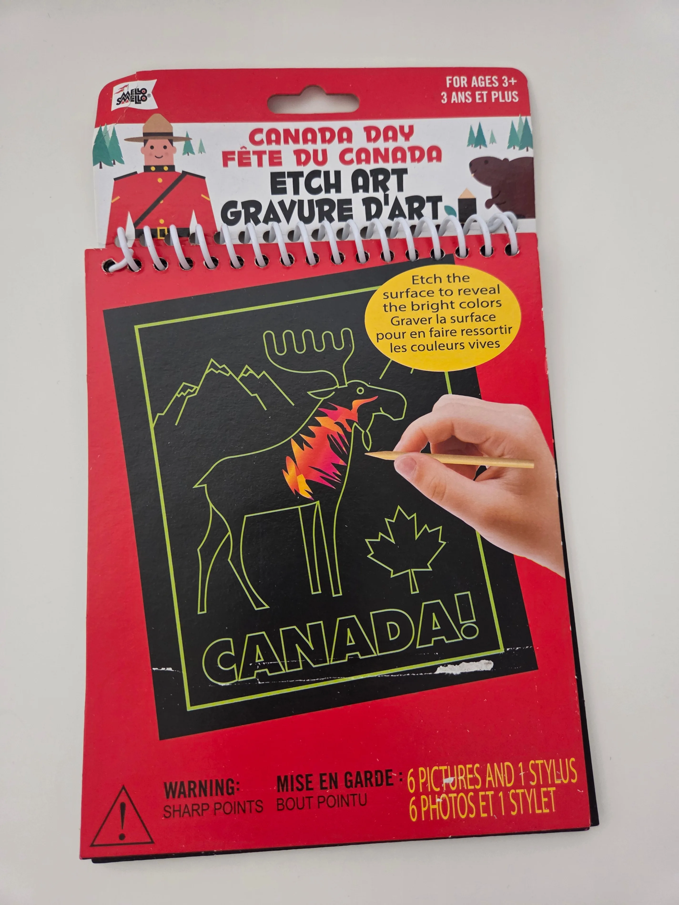 Canada Day Etch Art book – 6 pictures, 3+