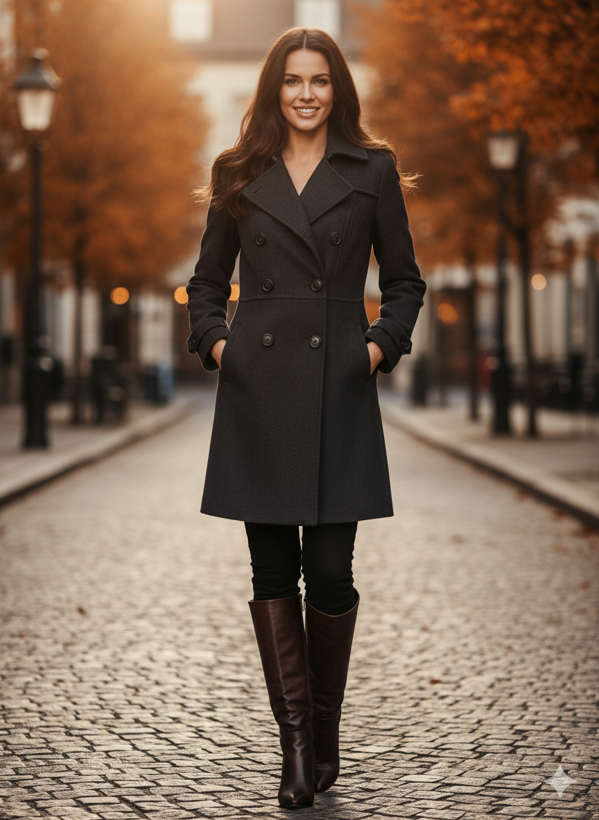 🖤 Banana Republic Wool Blend Double-Breasted Peacoat – W's S/P 🖤