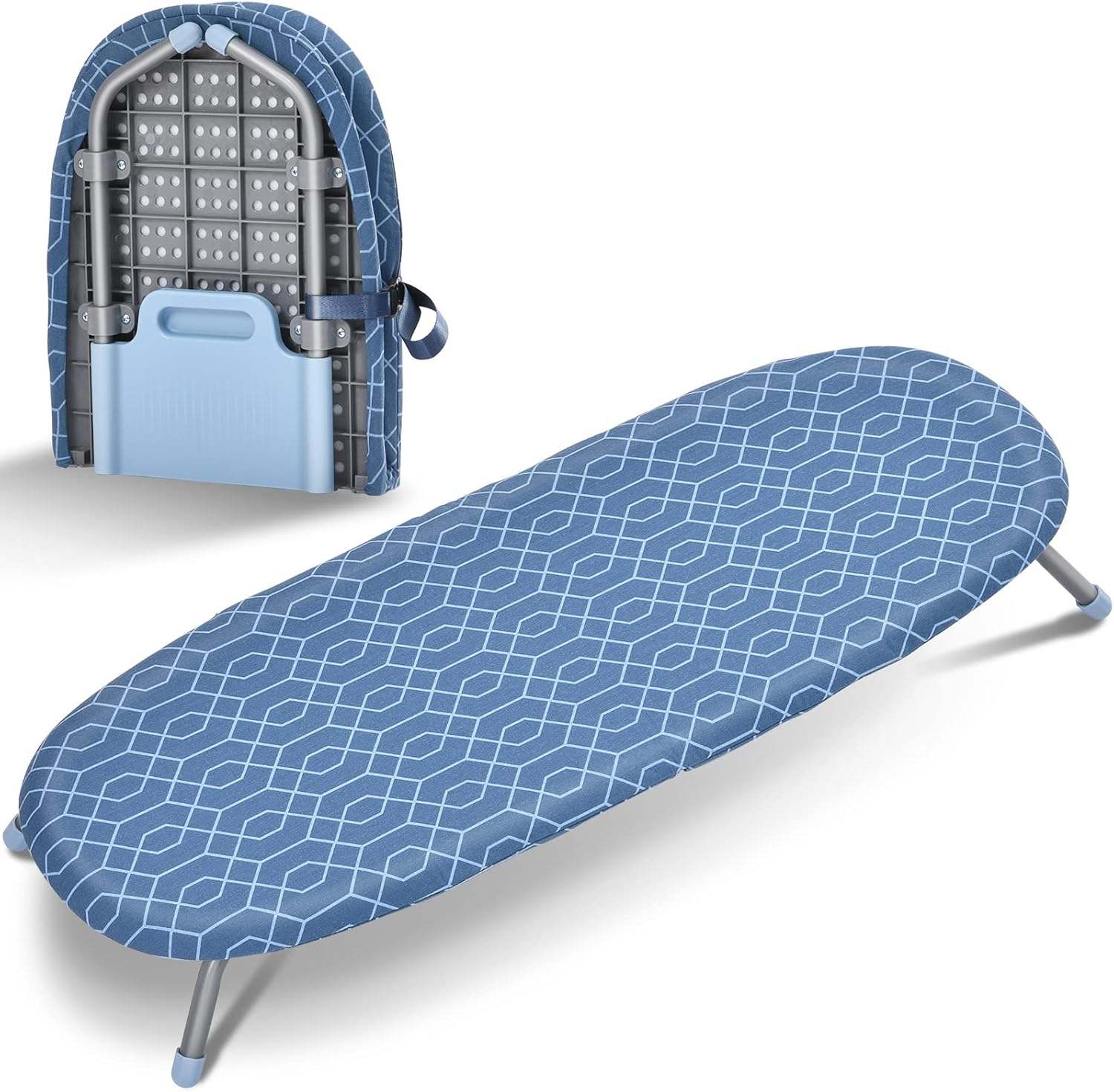 Foldable Tabletop Ironing Board – Deep Blue