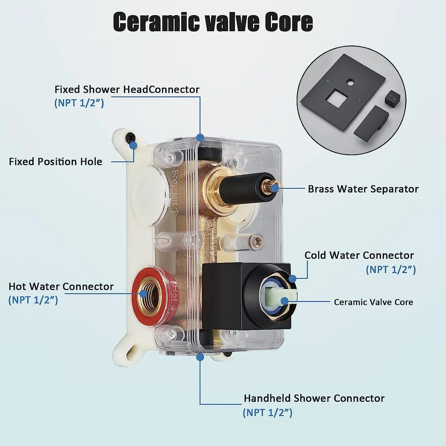 Matte Black Shower System with Handheld image indicator(5)