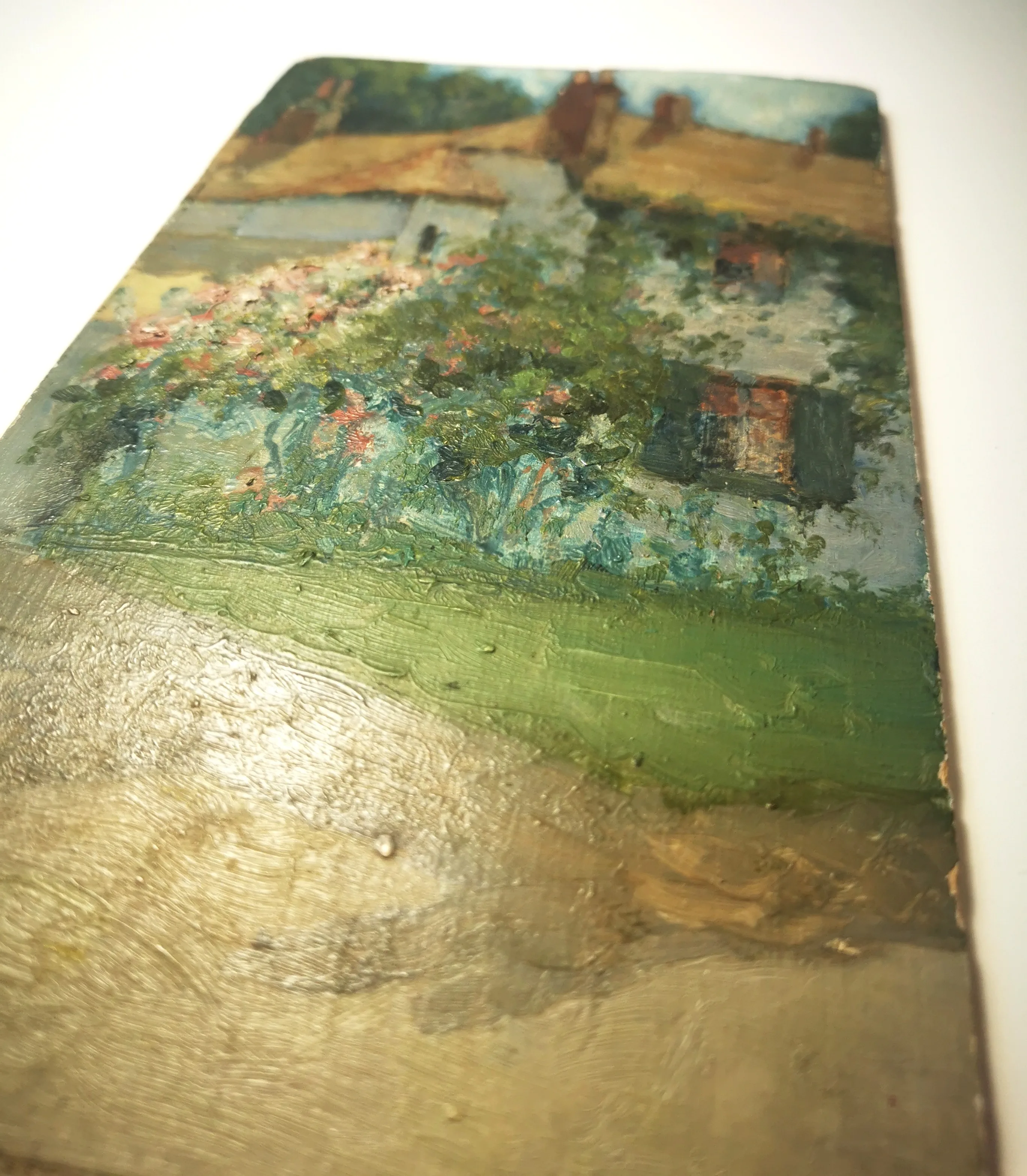 Oil Painting on Board Vintage English Cottage Style image indicator(5)