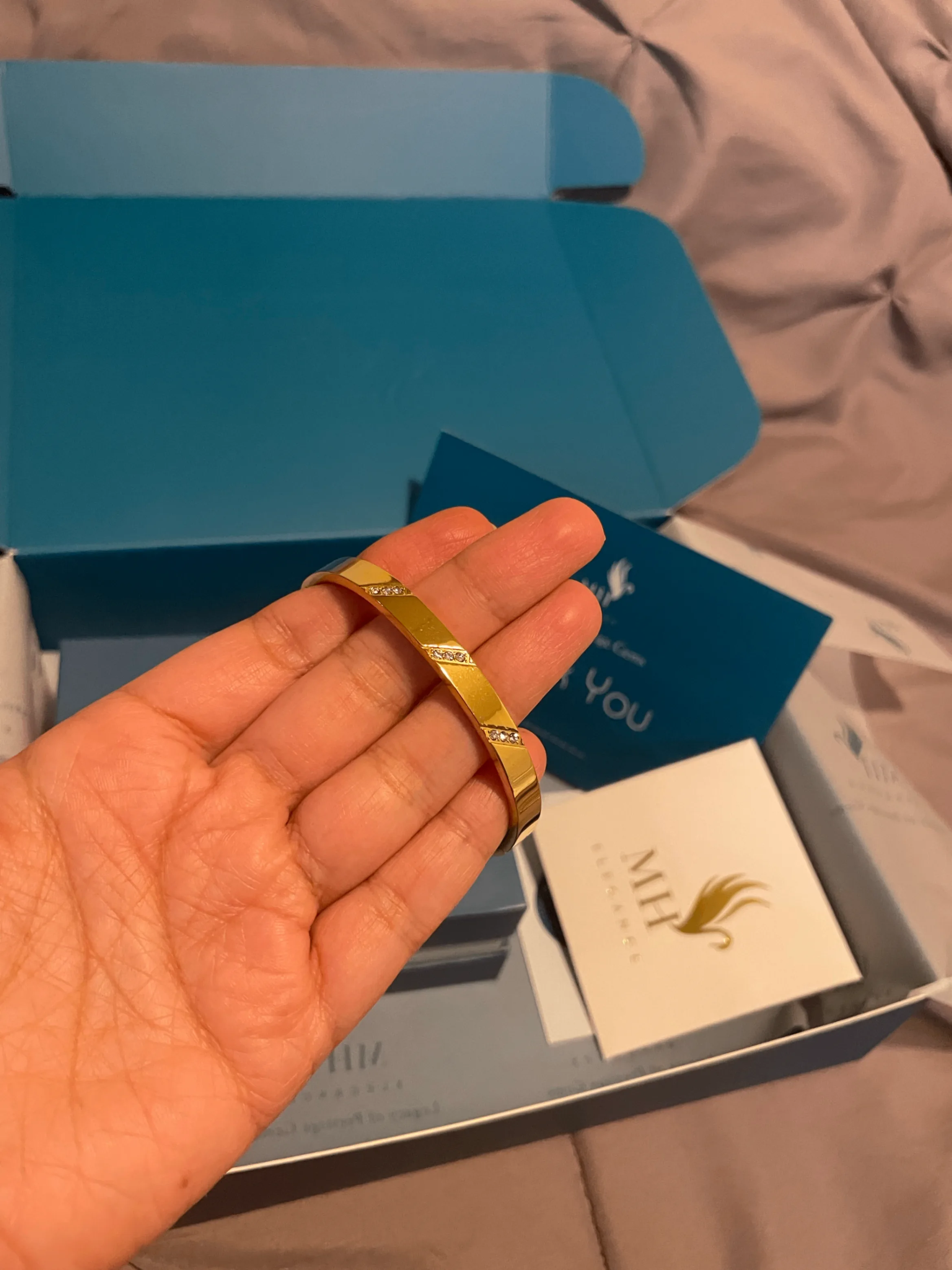 18k Gold Plated Elysian Bangle Bracelet image indicator(4)