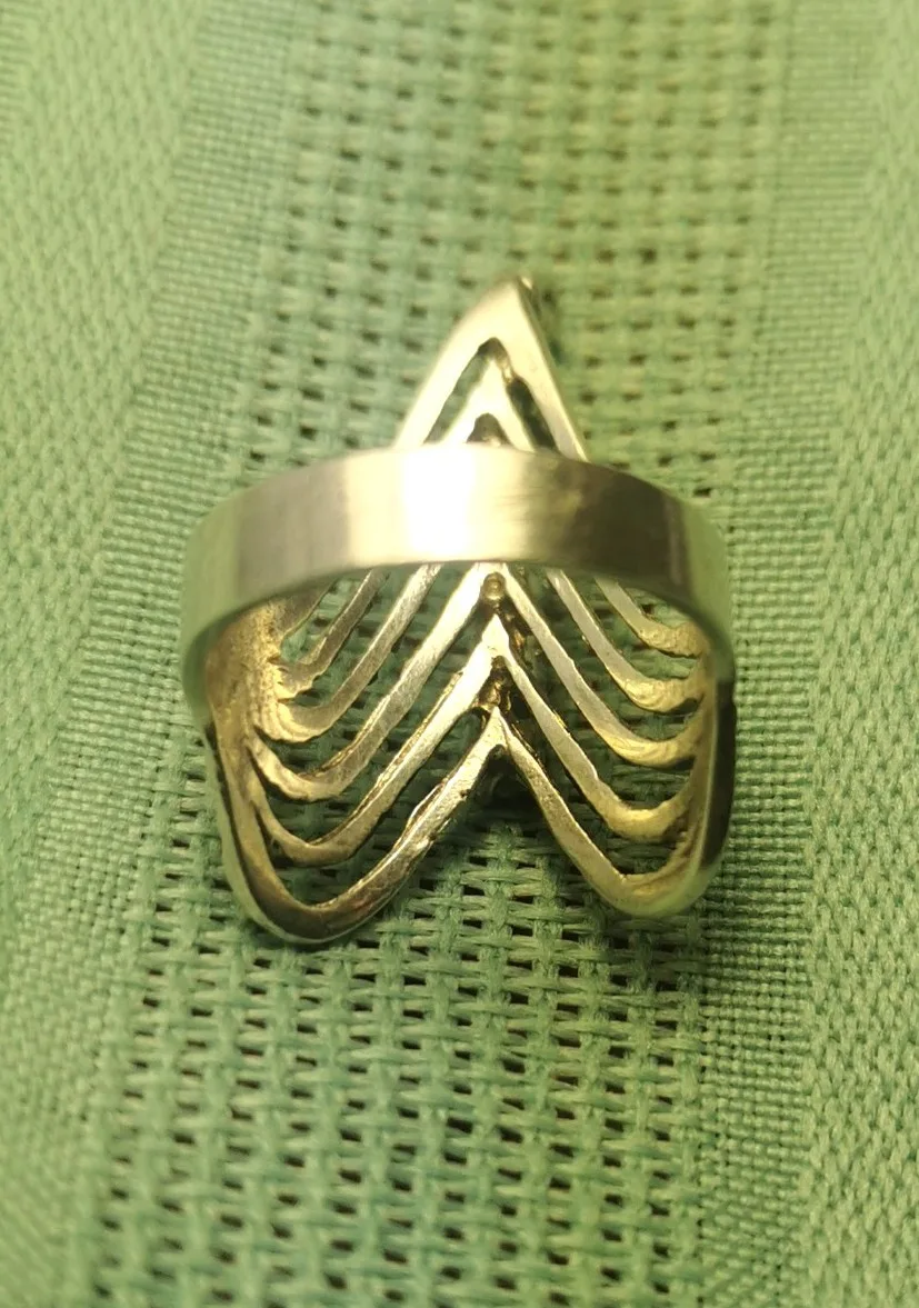 Sterling Silver 925 Multi Band Index Finger Clear Accents 6.5 image indicator(6)