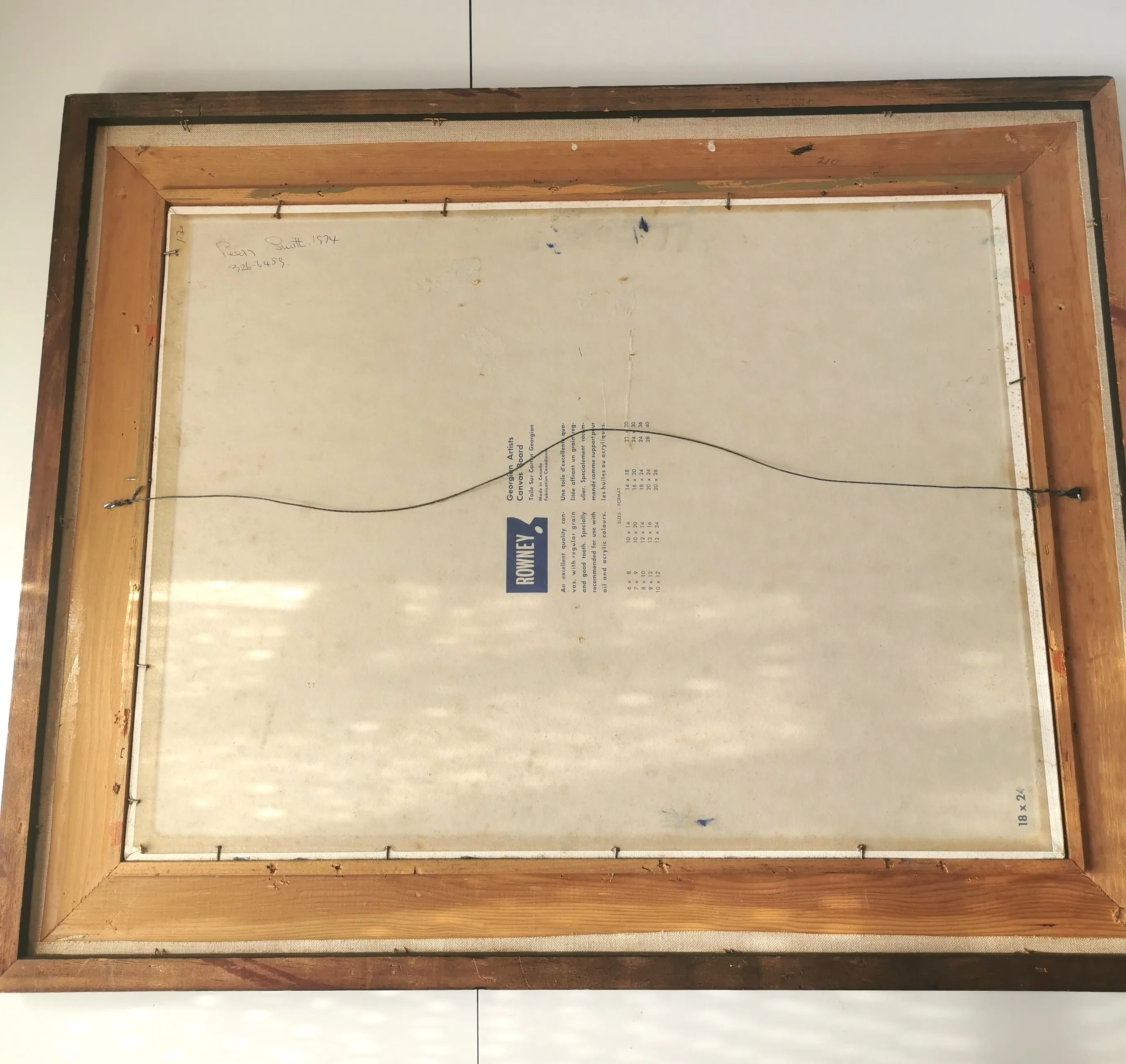 Original Oil Painting Waterfront by Peggy Hill Signed 1974 image indicator(5)