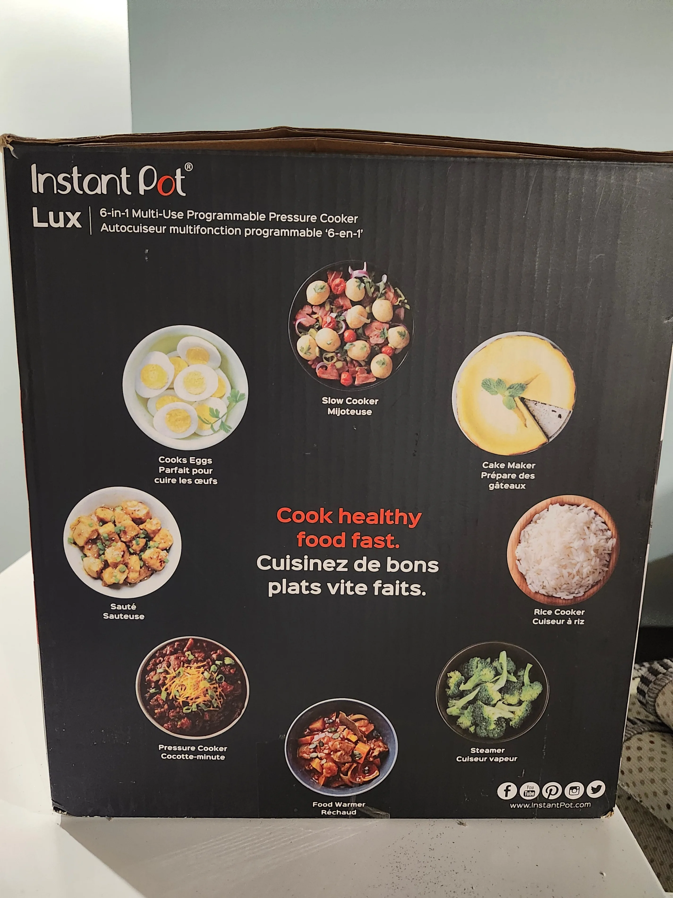 INSTANT POT LUX 6 in 1 Program. Pressure Cooker, New Never USED! image indicator(3)