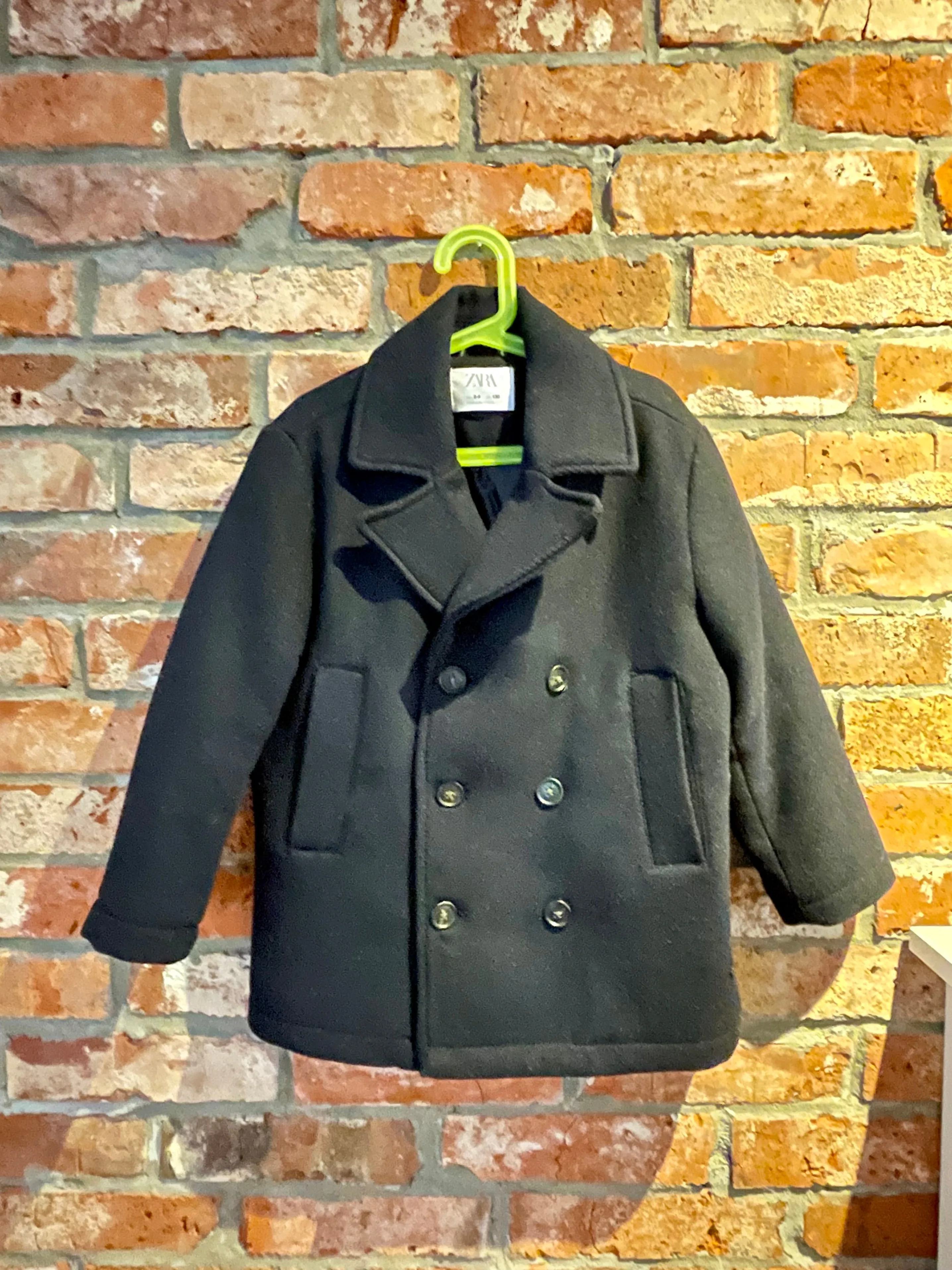 ZARA navy peacoat, size 8-9