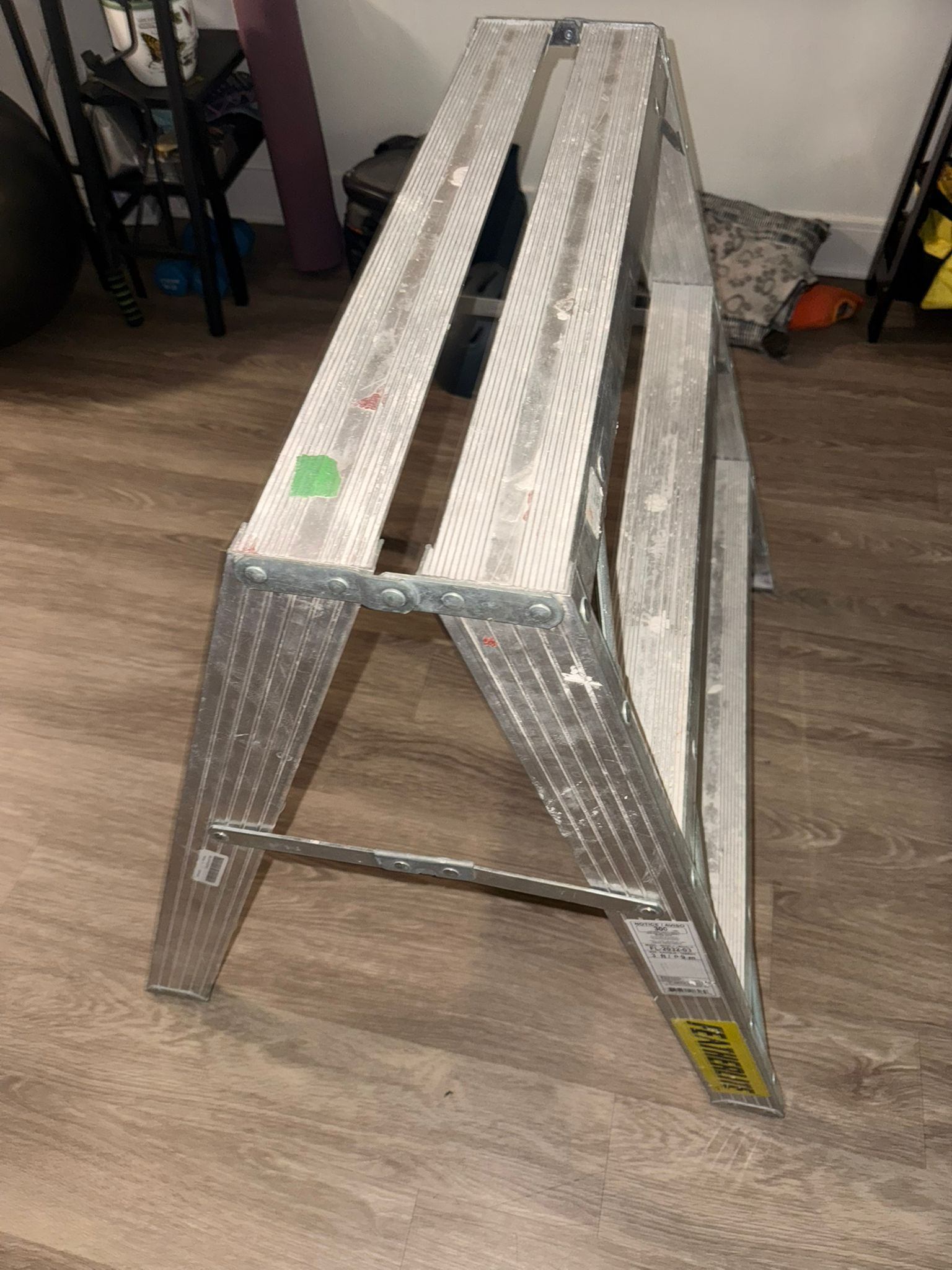 3 step bench, Step ladder. Aluminum - photo 3