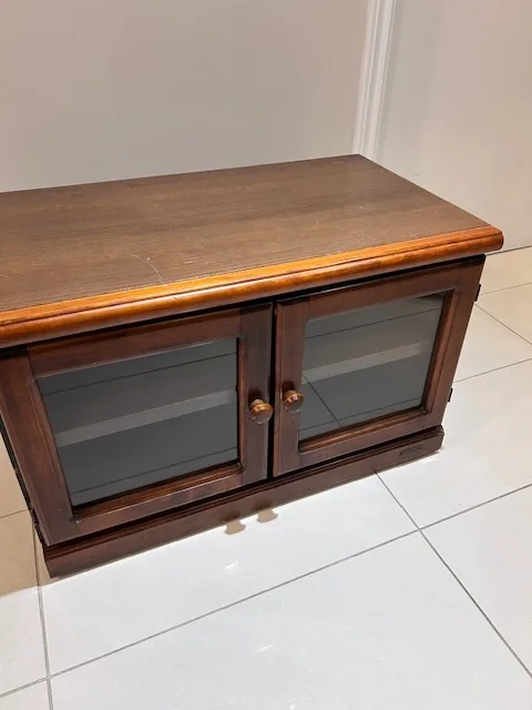 Wooden Cabinet with Glass Door