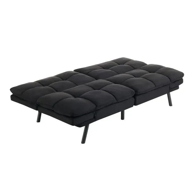 Couch. Mainstays Memory Foam Futon, Futon with foldable armrest - photo 3